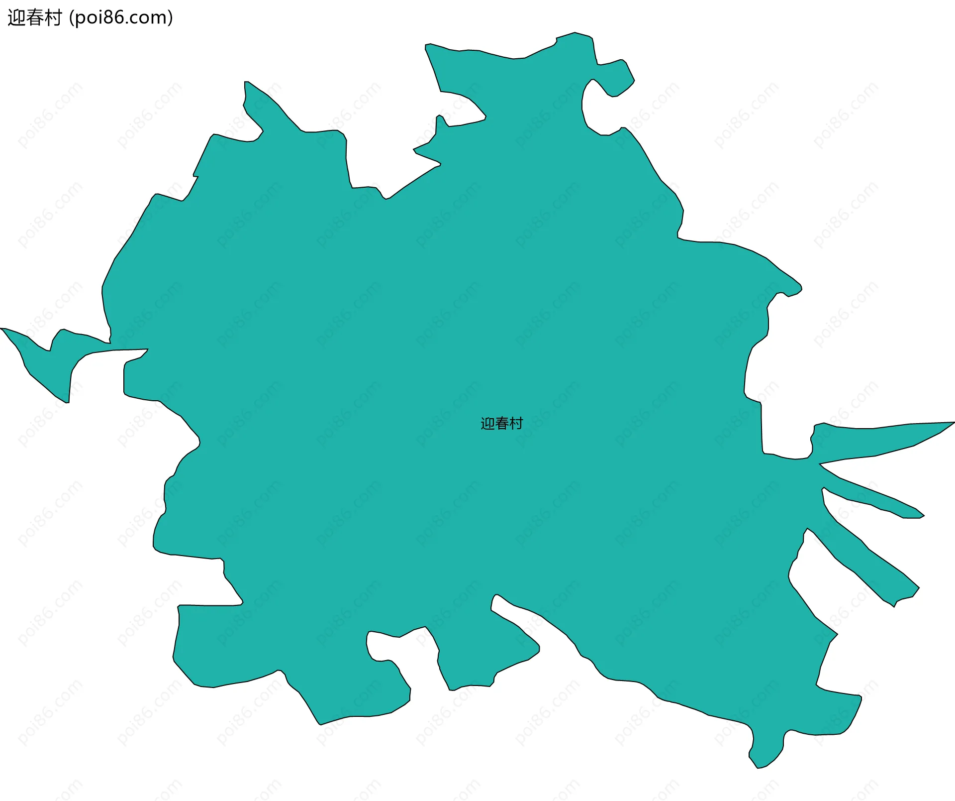迎春村边界地图
