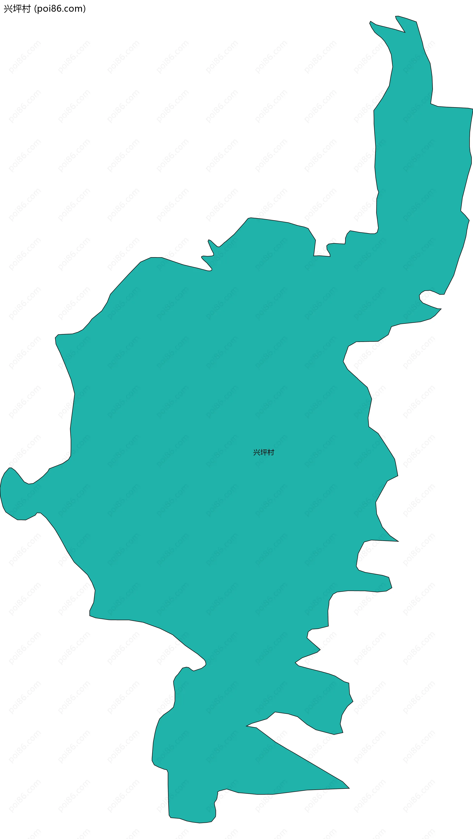 兴坪村边界地图