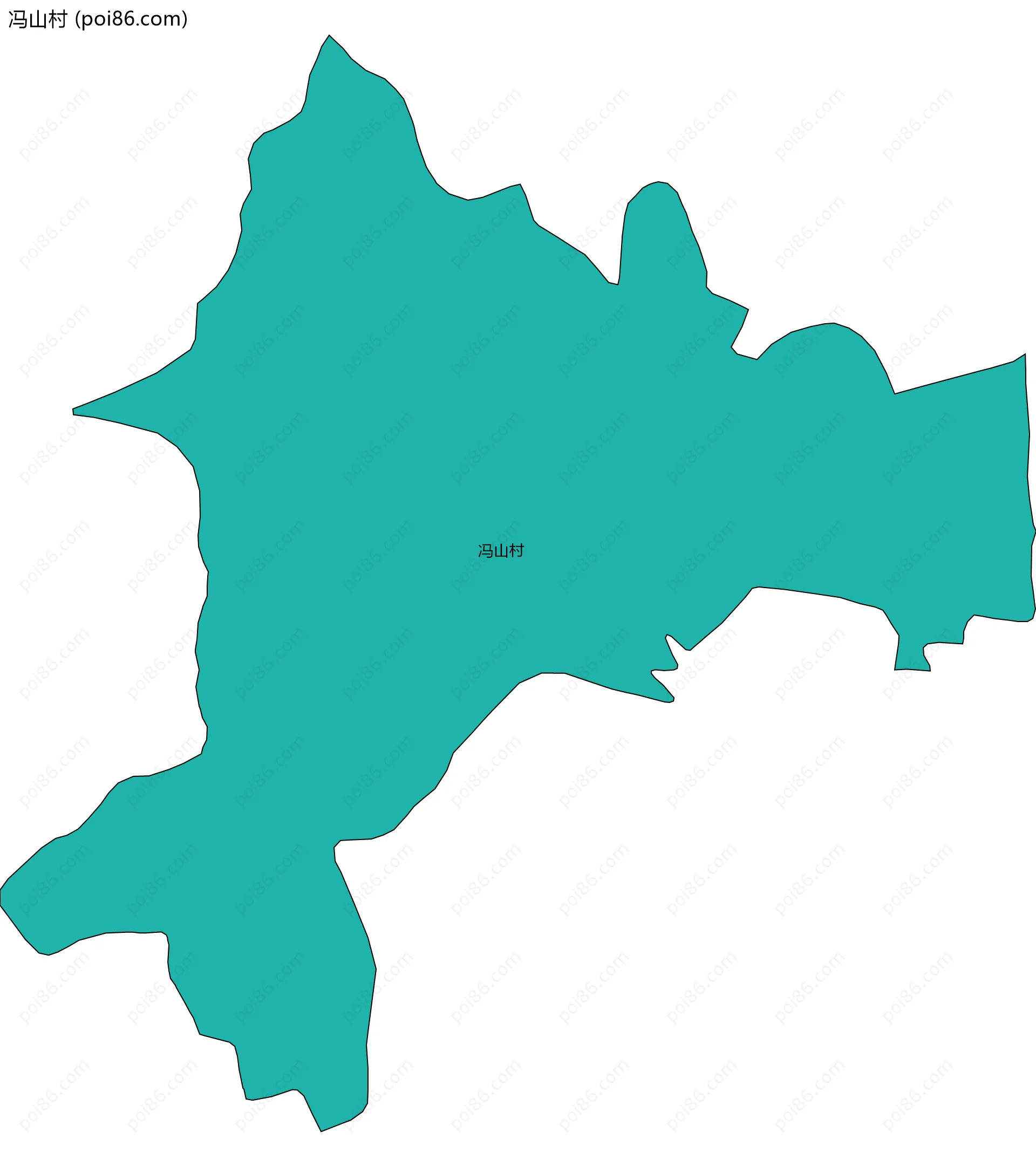 冯山村边界地图