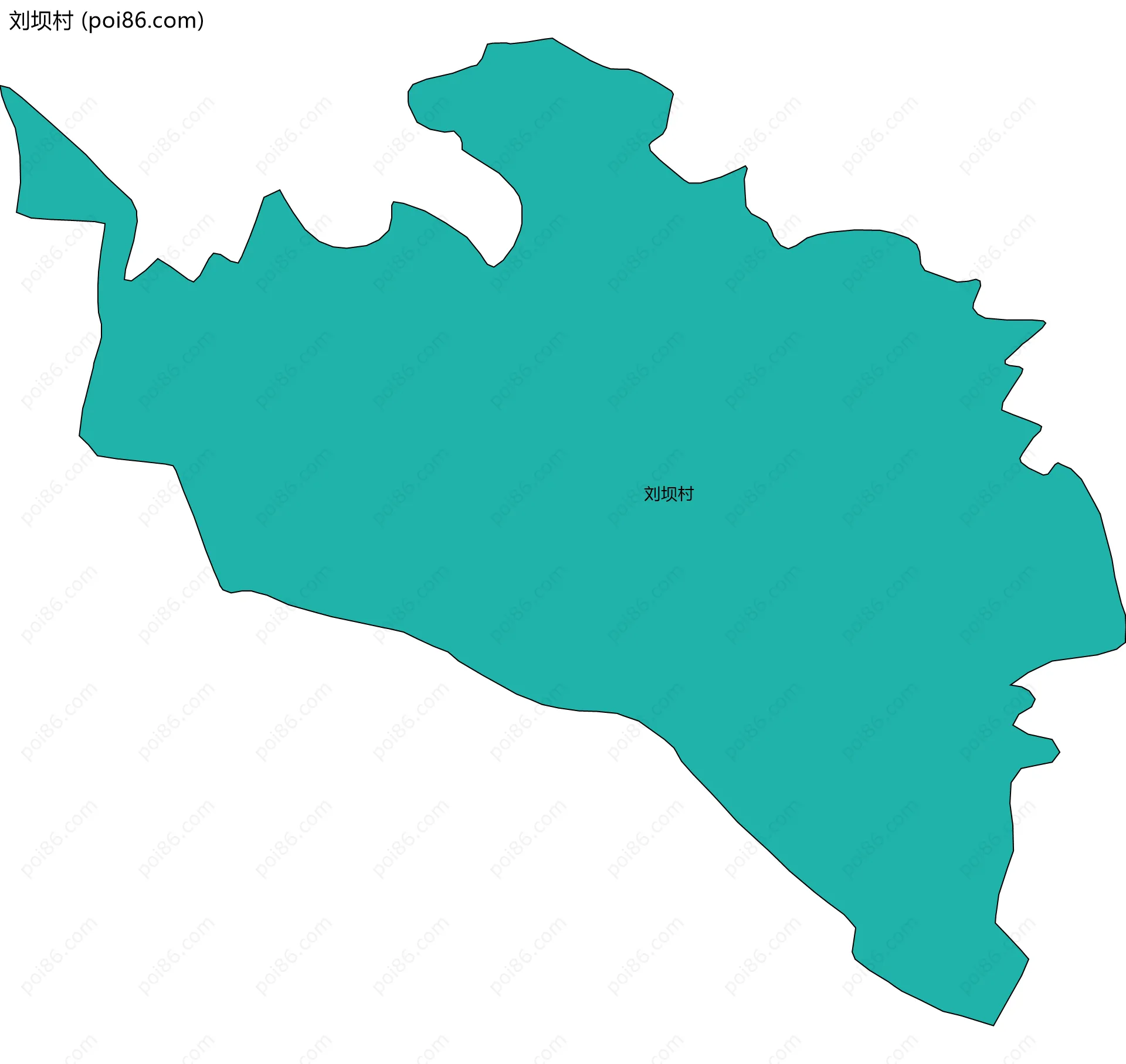 刘坝村边界地图