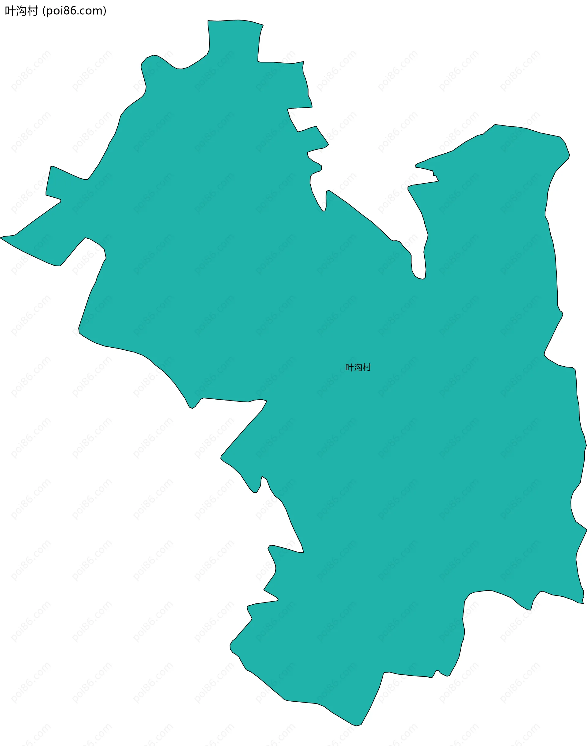 叶沟村边界地图