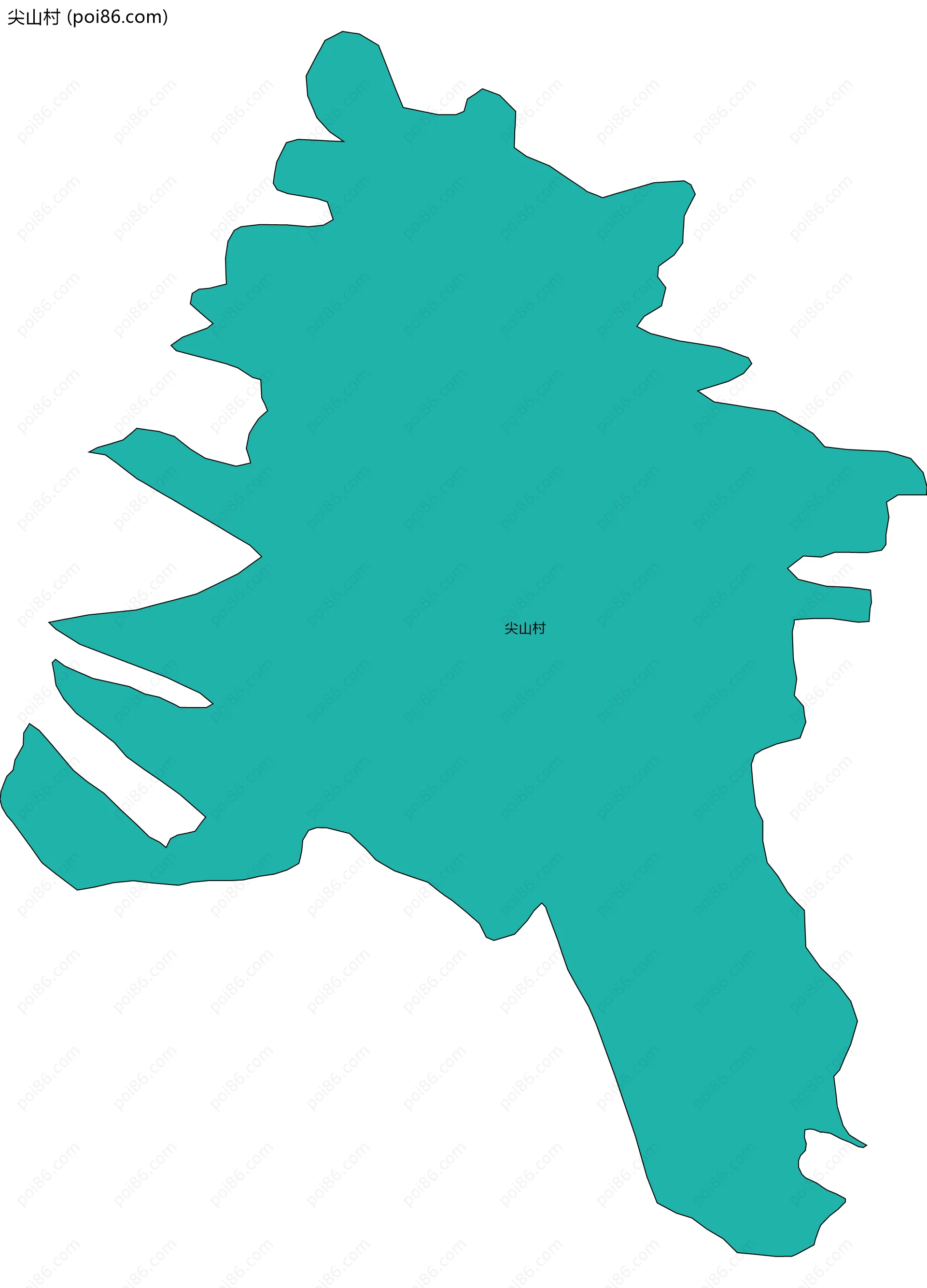 尖山村边界地图