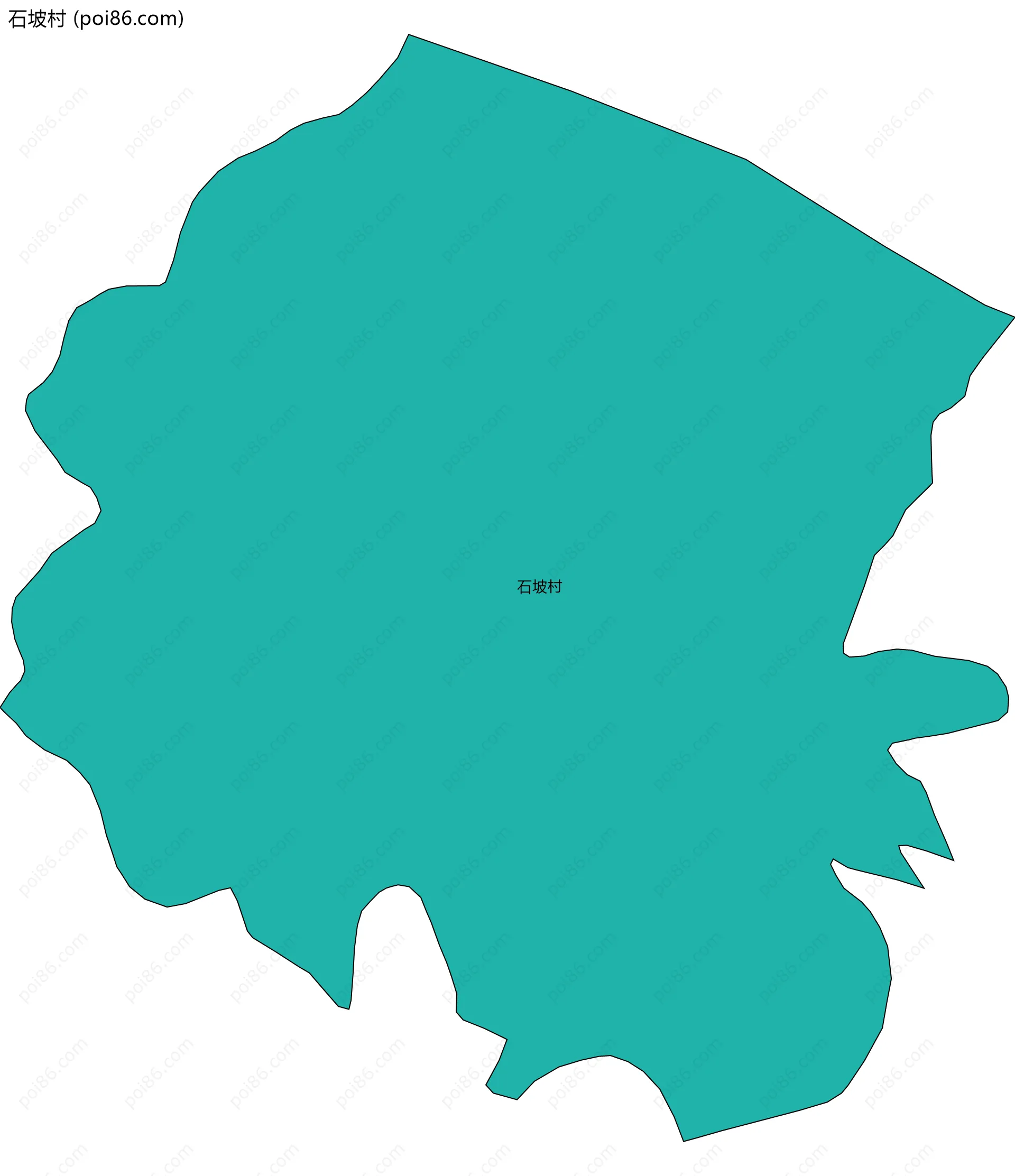 石坡村边界地图