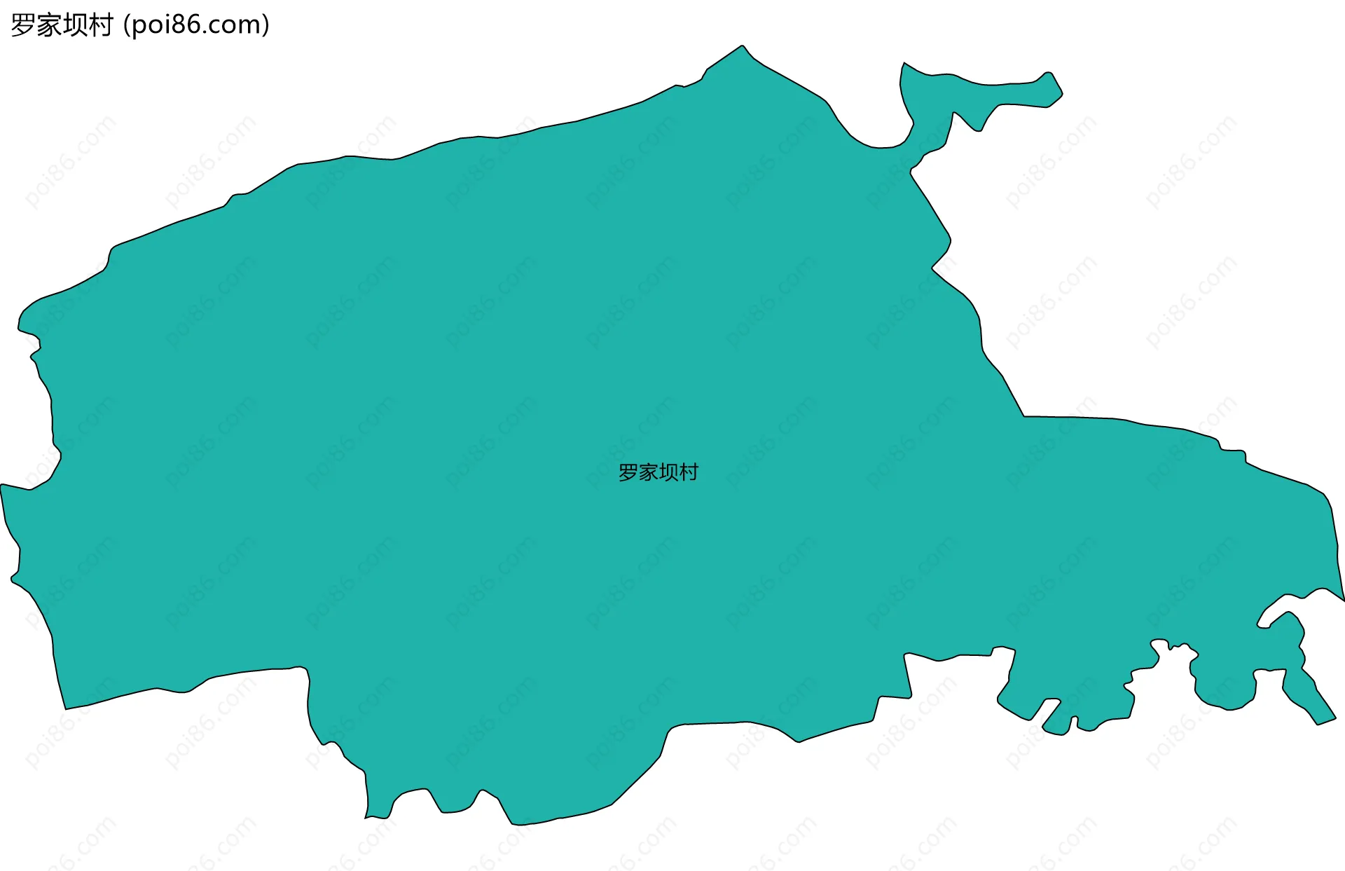 罗家坝村边界地图