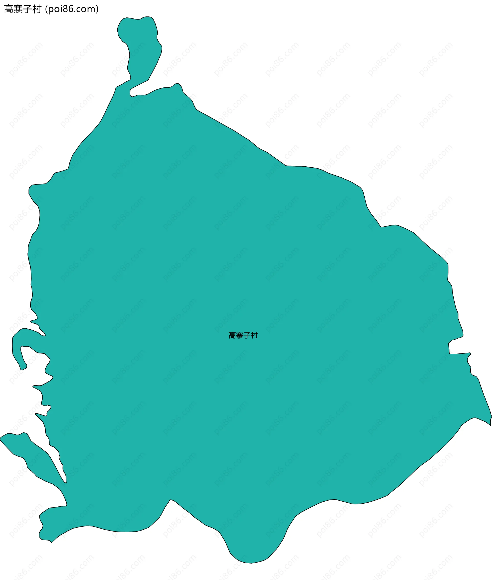 高寨子村边界地图