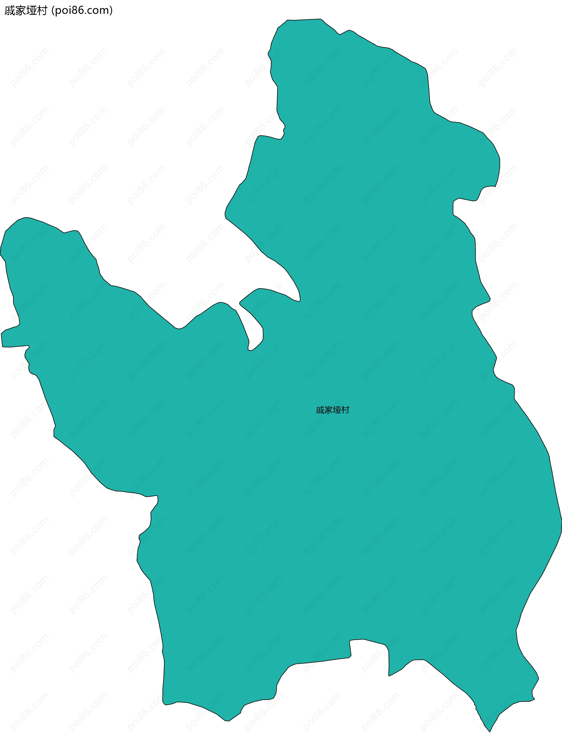 戚家垭村边界地图