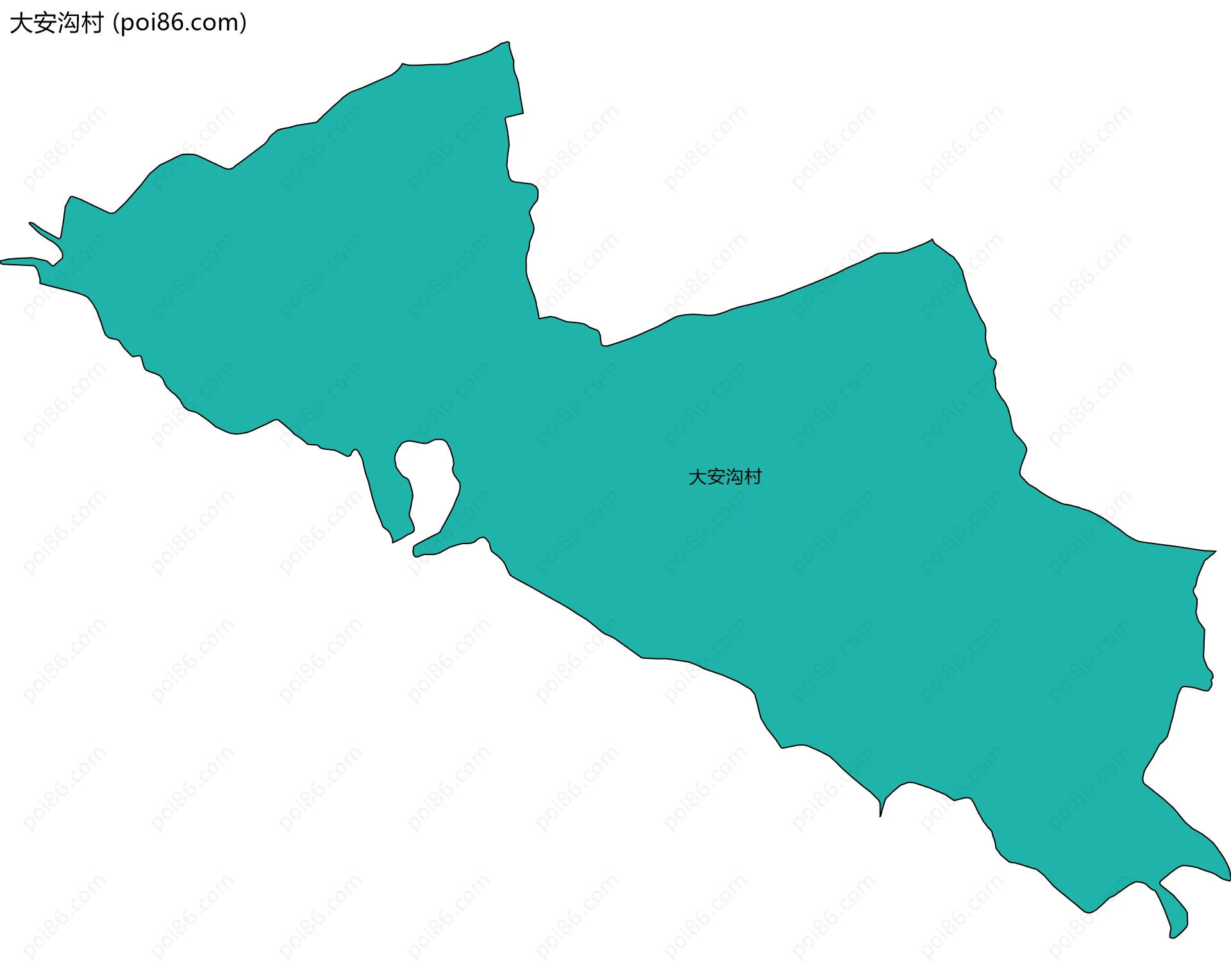 大安沟村边界地图