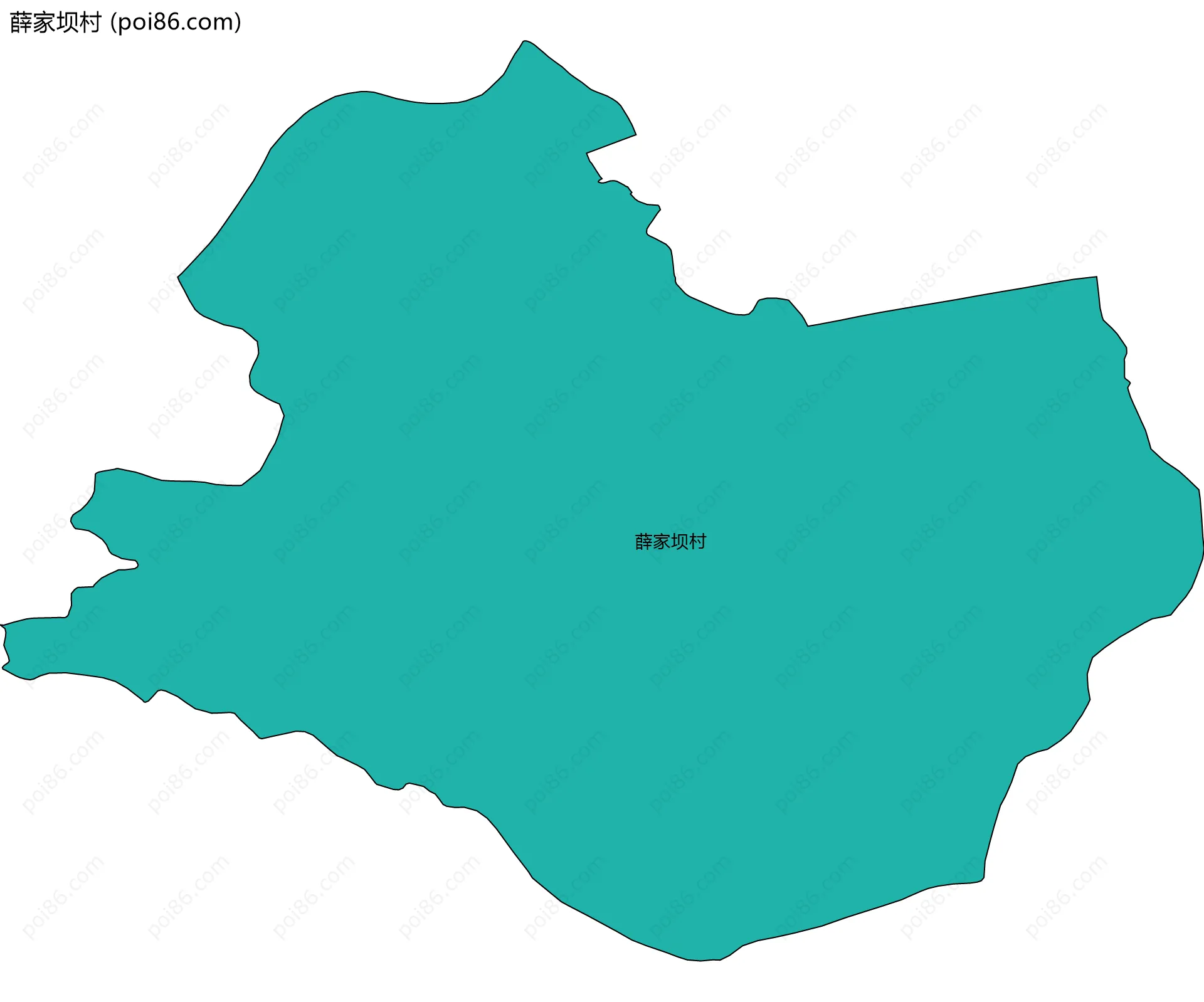 薛家坝村边界地图