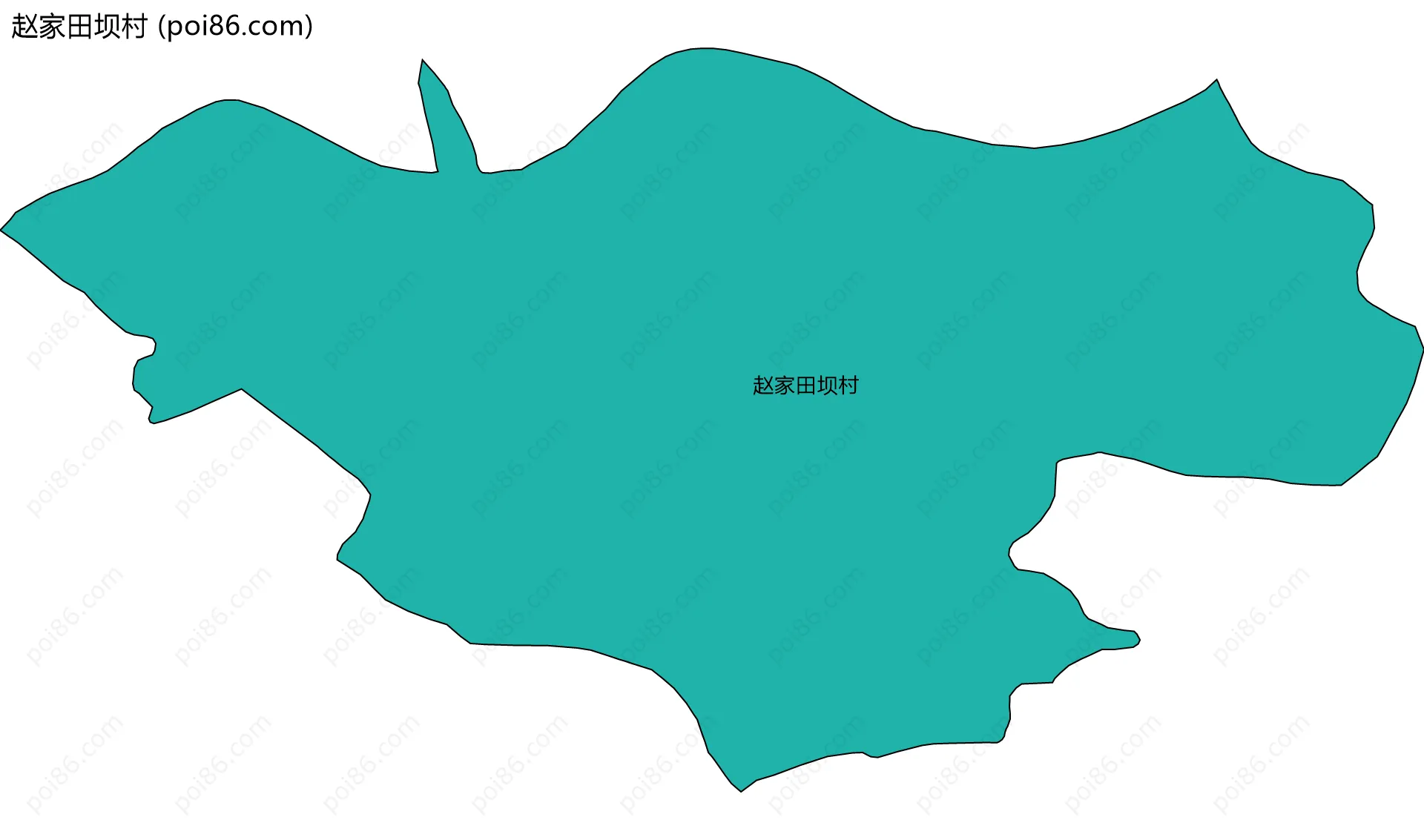 赵家田坝村边界地图