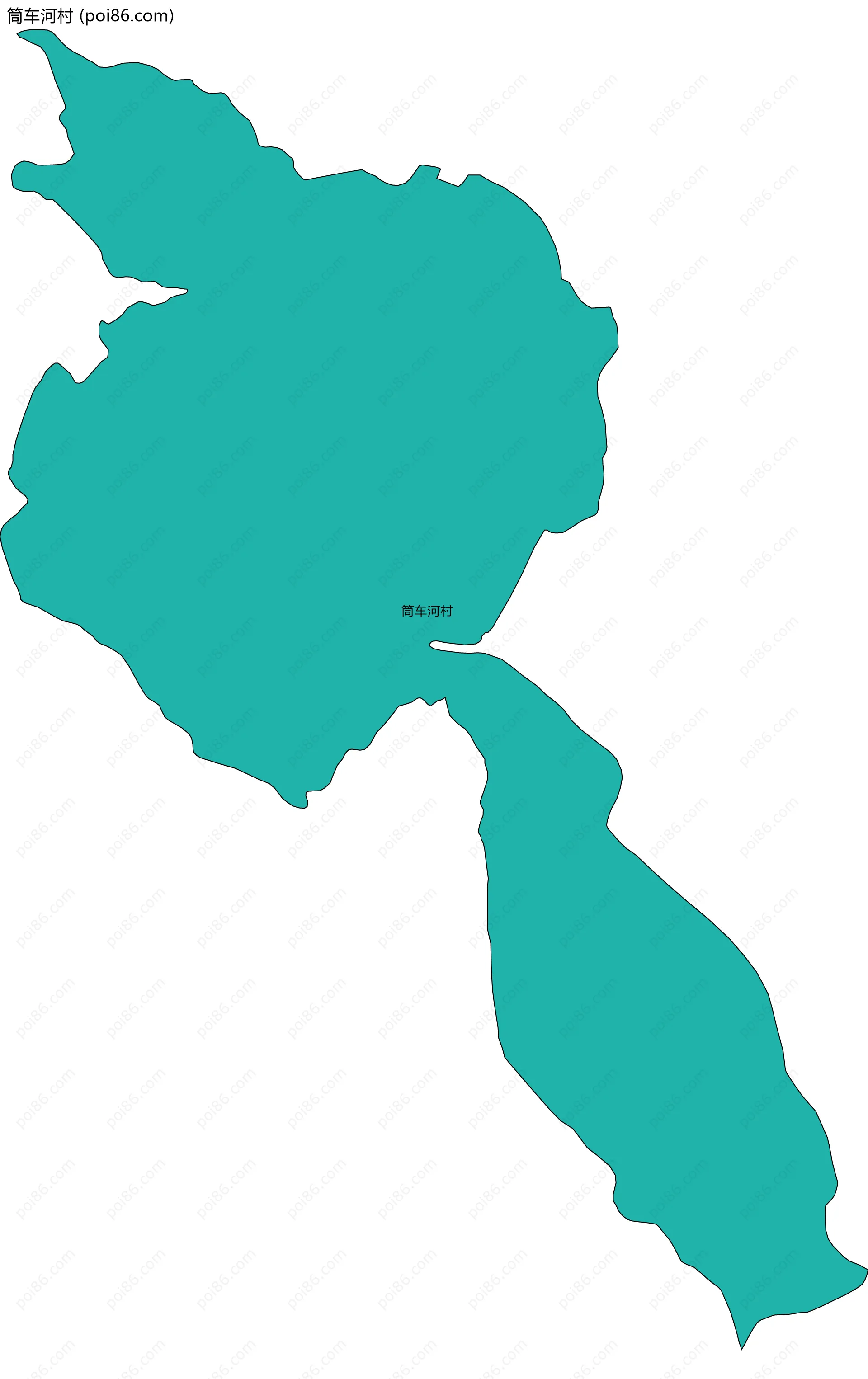 筒车河村边界地图