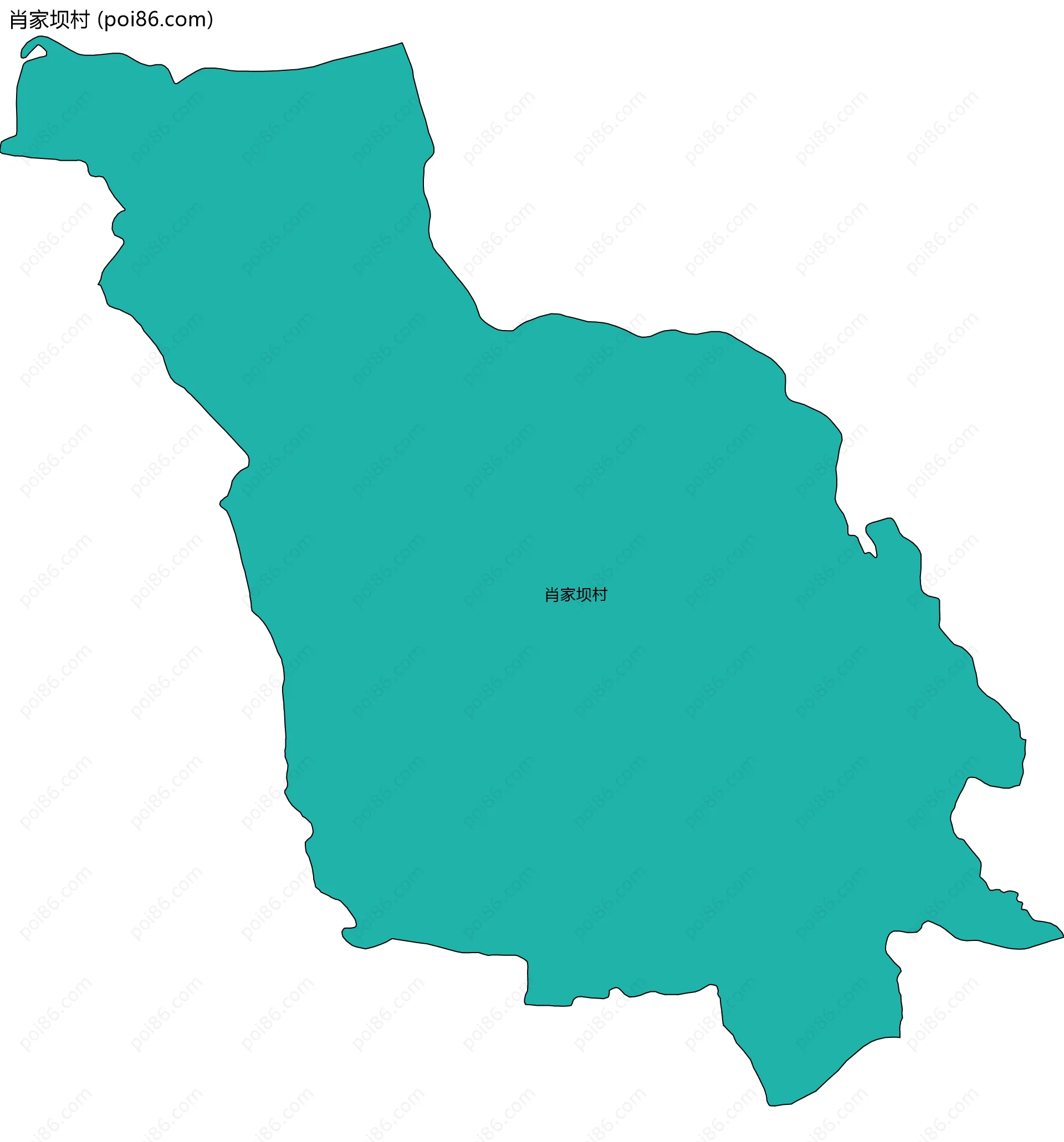 肖家坝村边界地图