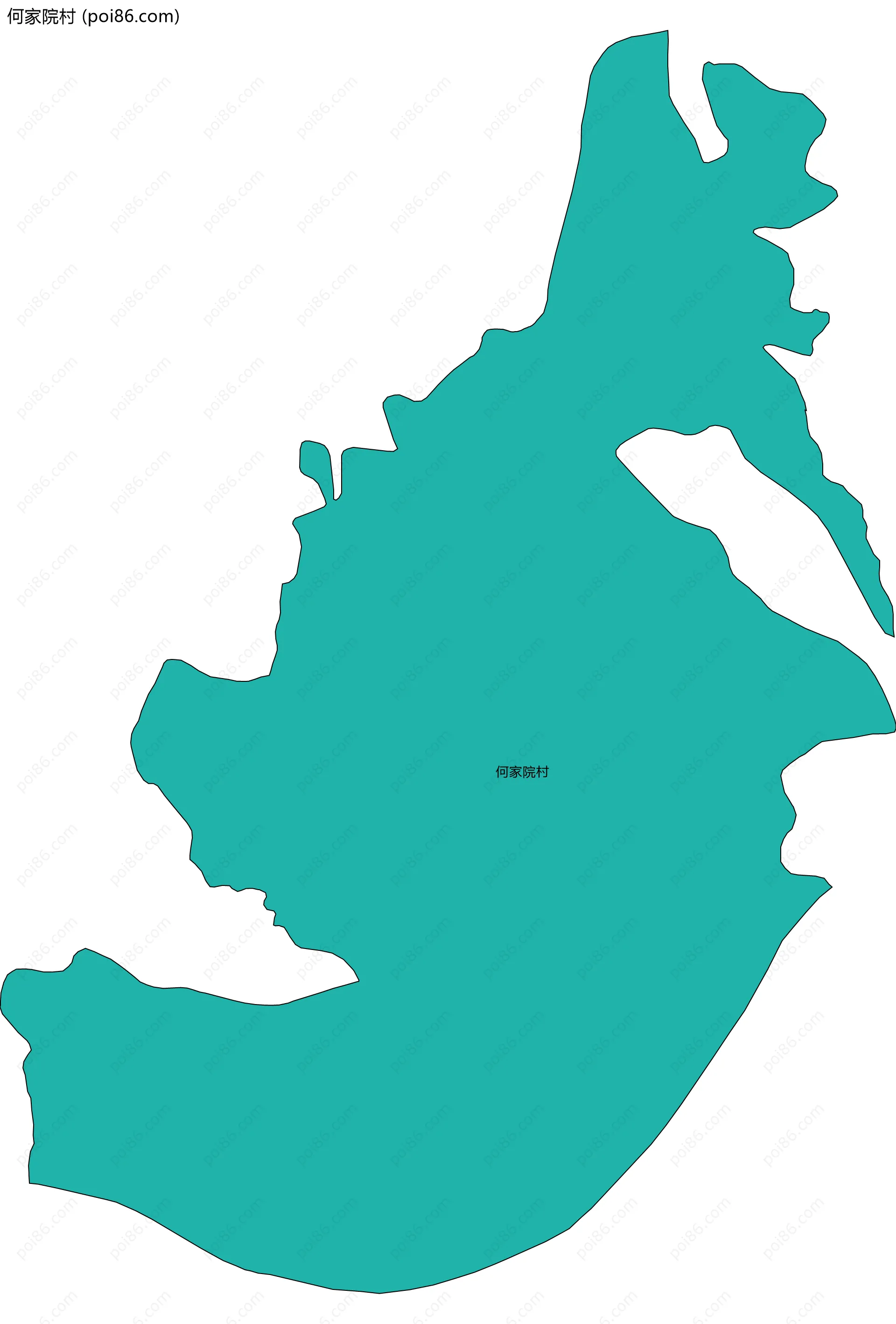 何家院村边界地图