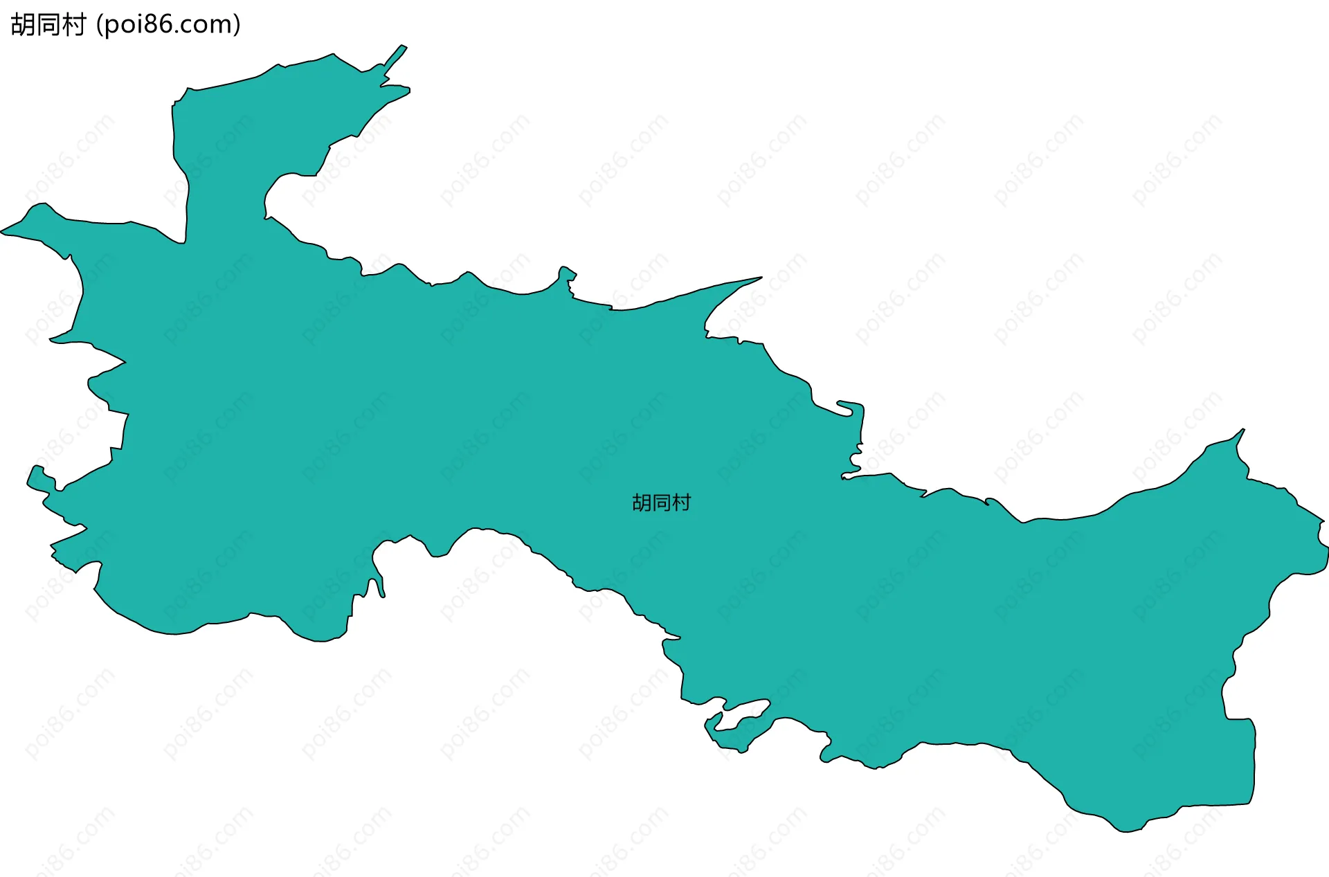 胡同村边界地图