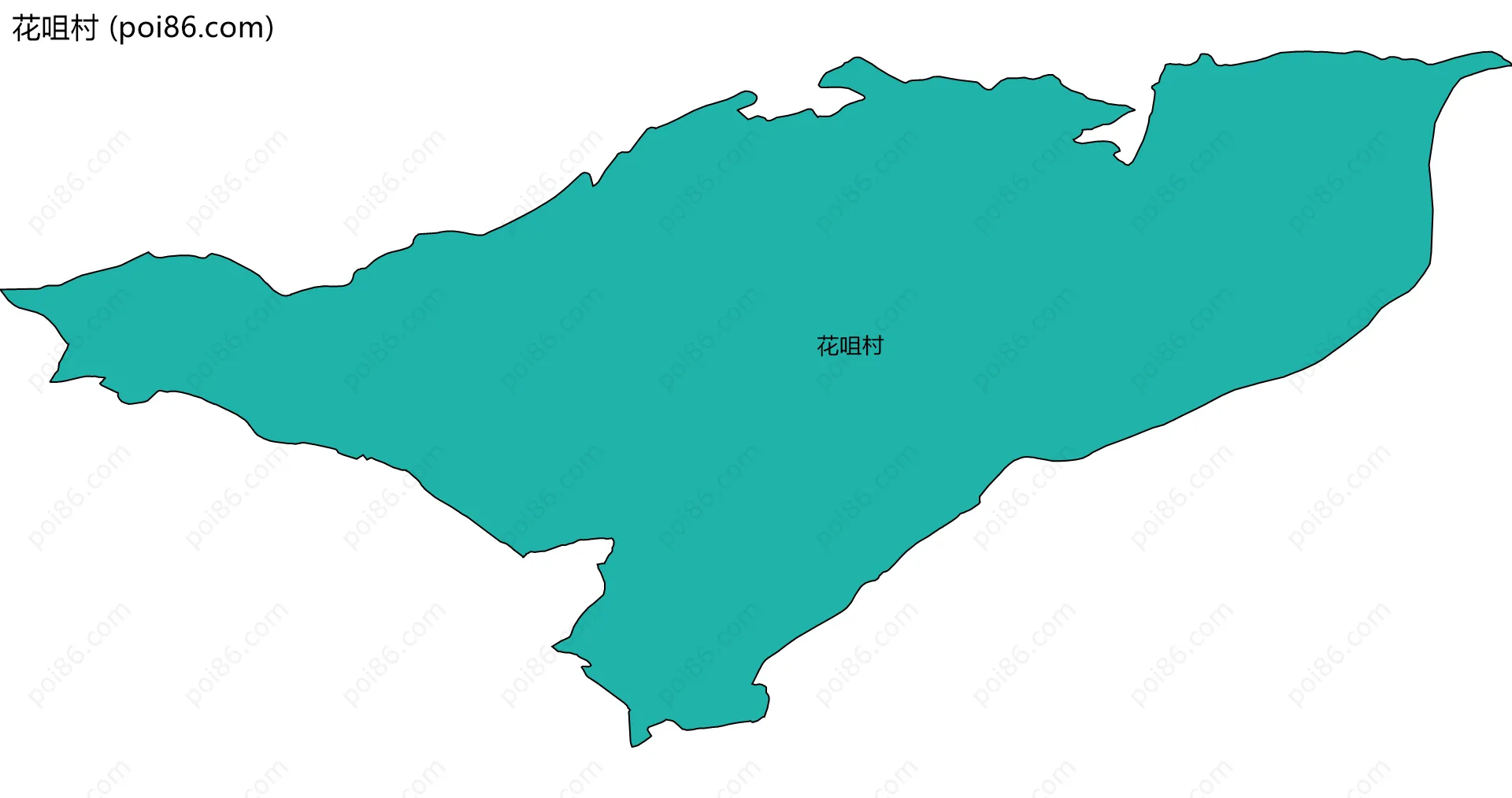 花咀村边界地图