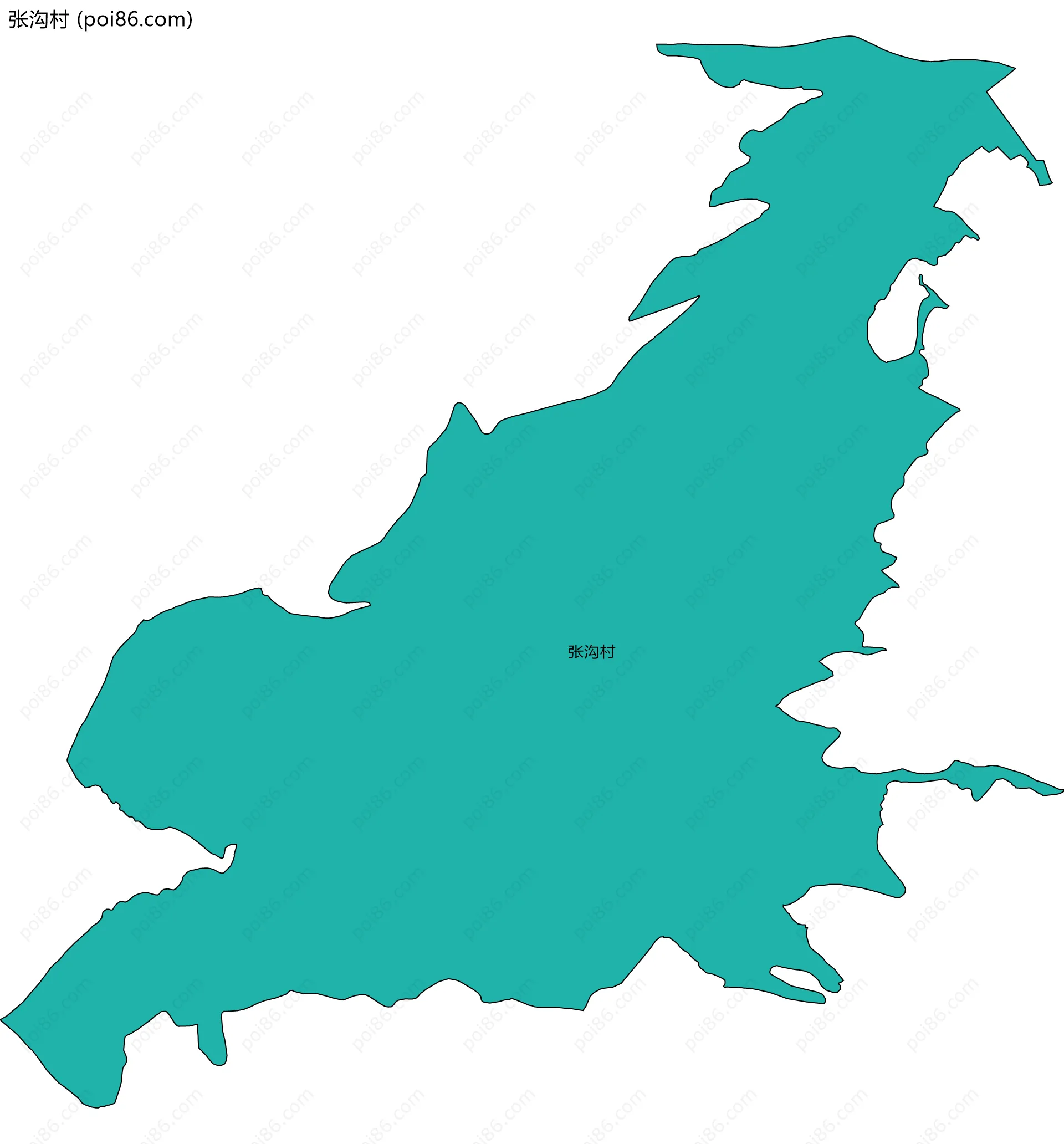 张沟村边界地图