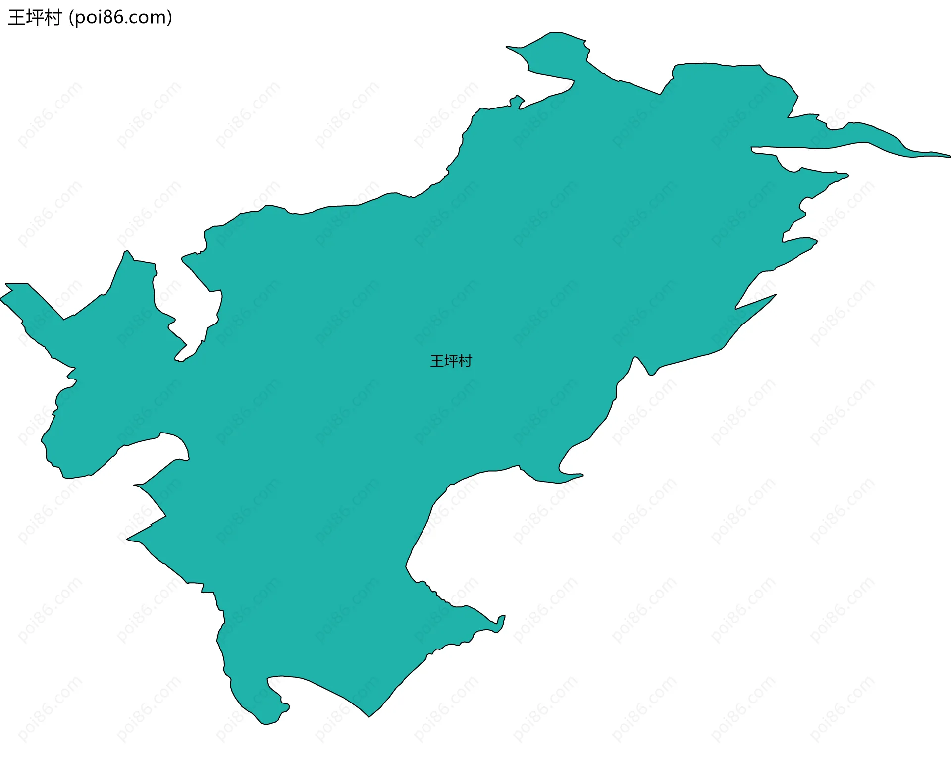 王坪村边界地图