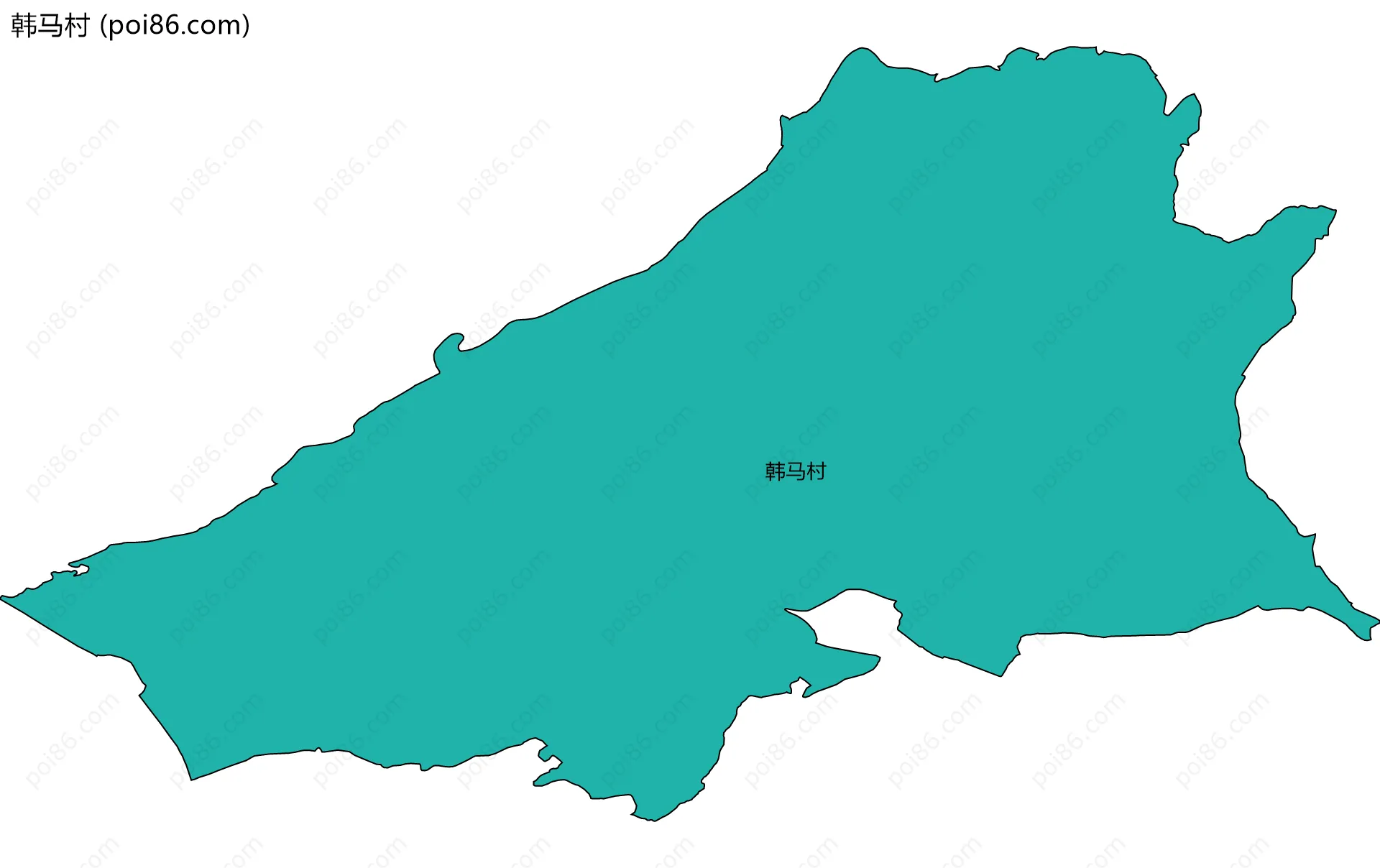 韩马村边界地图