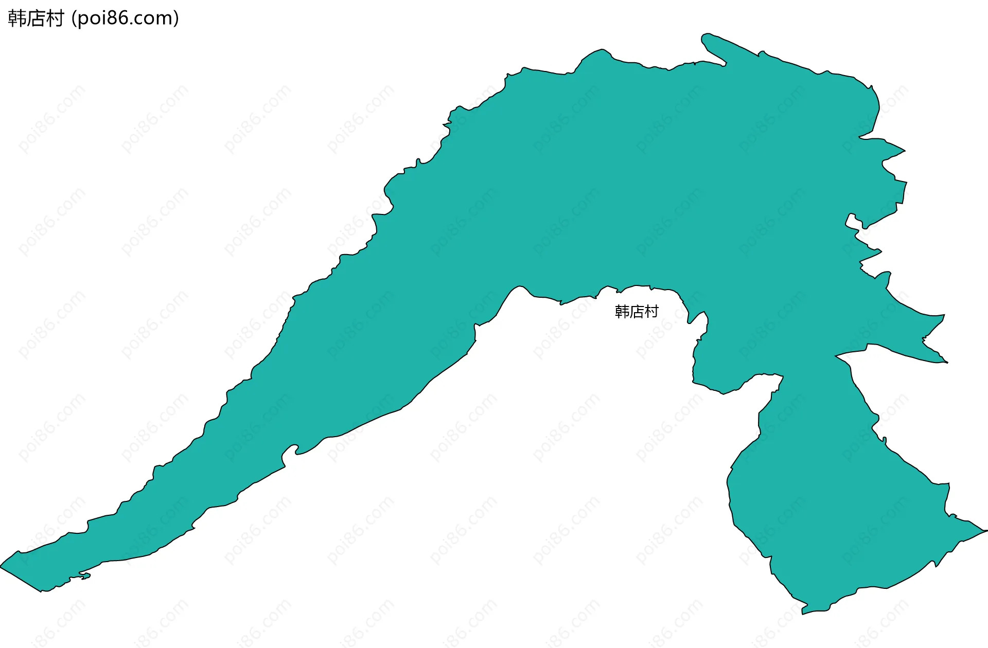 韩店村边界地图