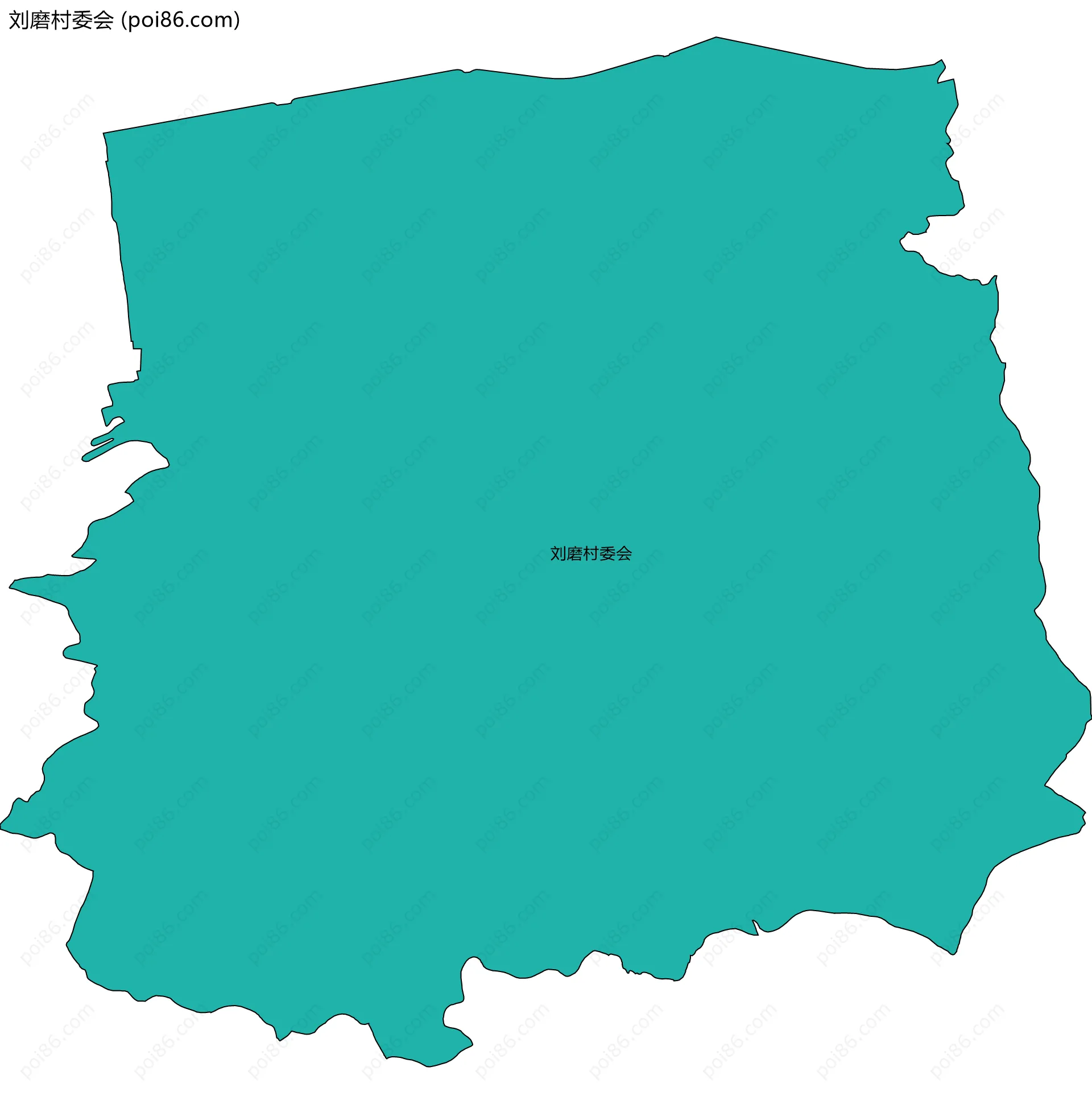 刘磨村委会边界地图