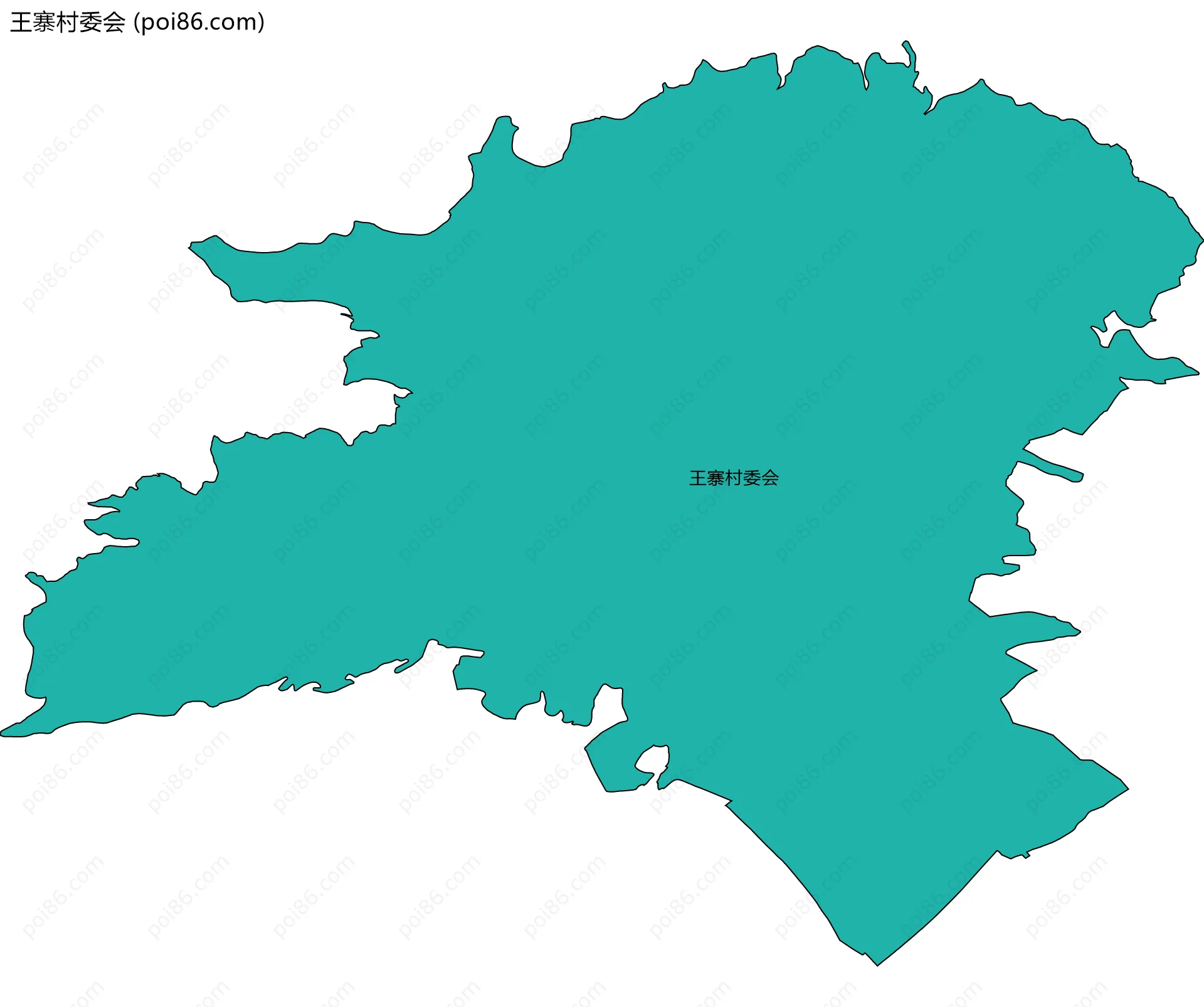 王寨村委会边界地图