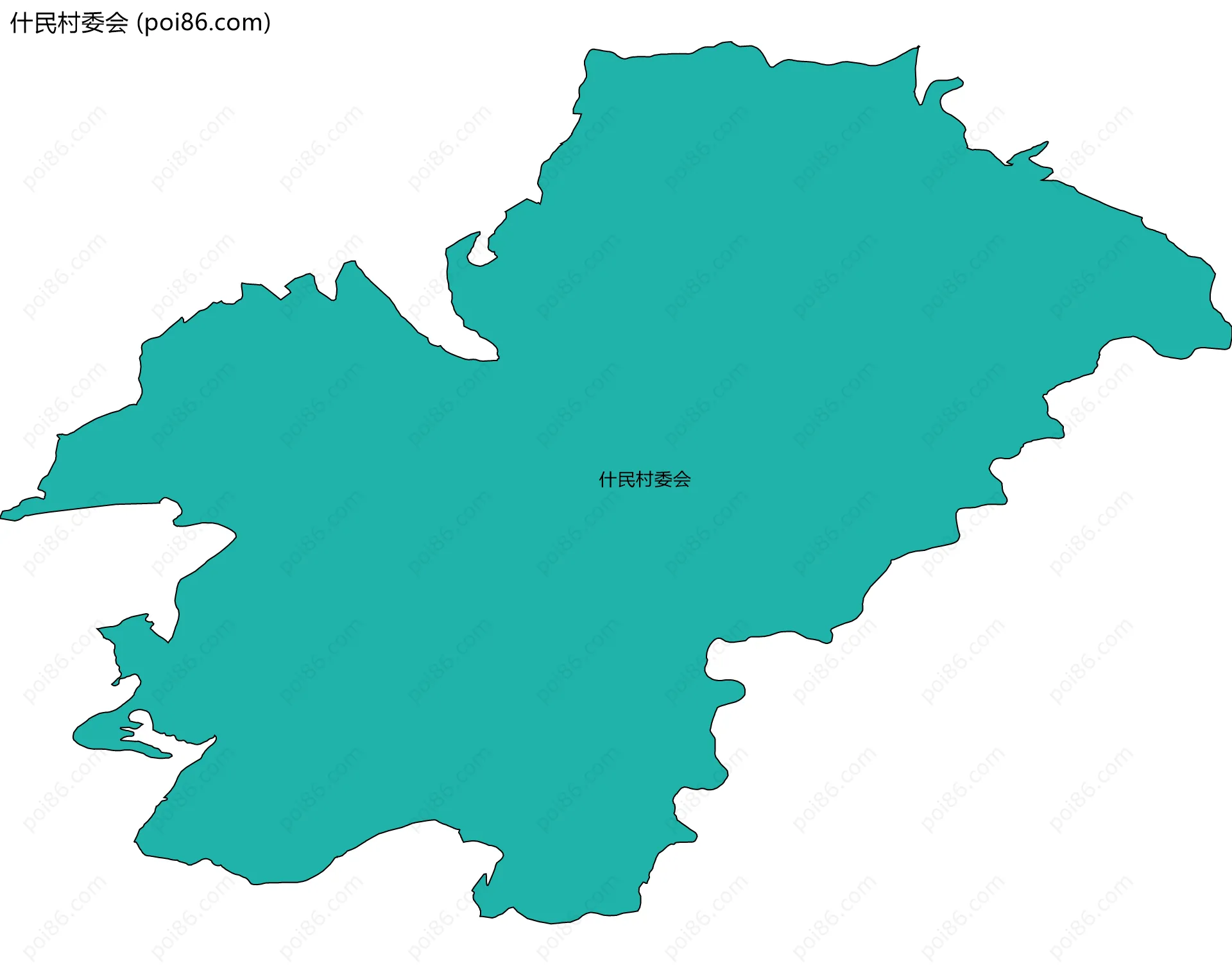 什民村委会边界地图