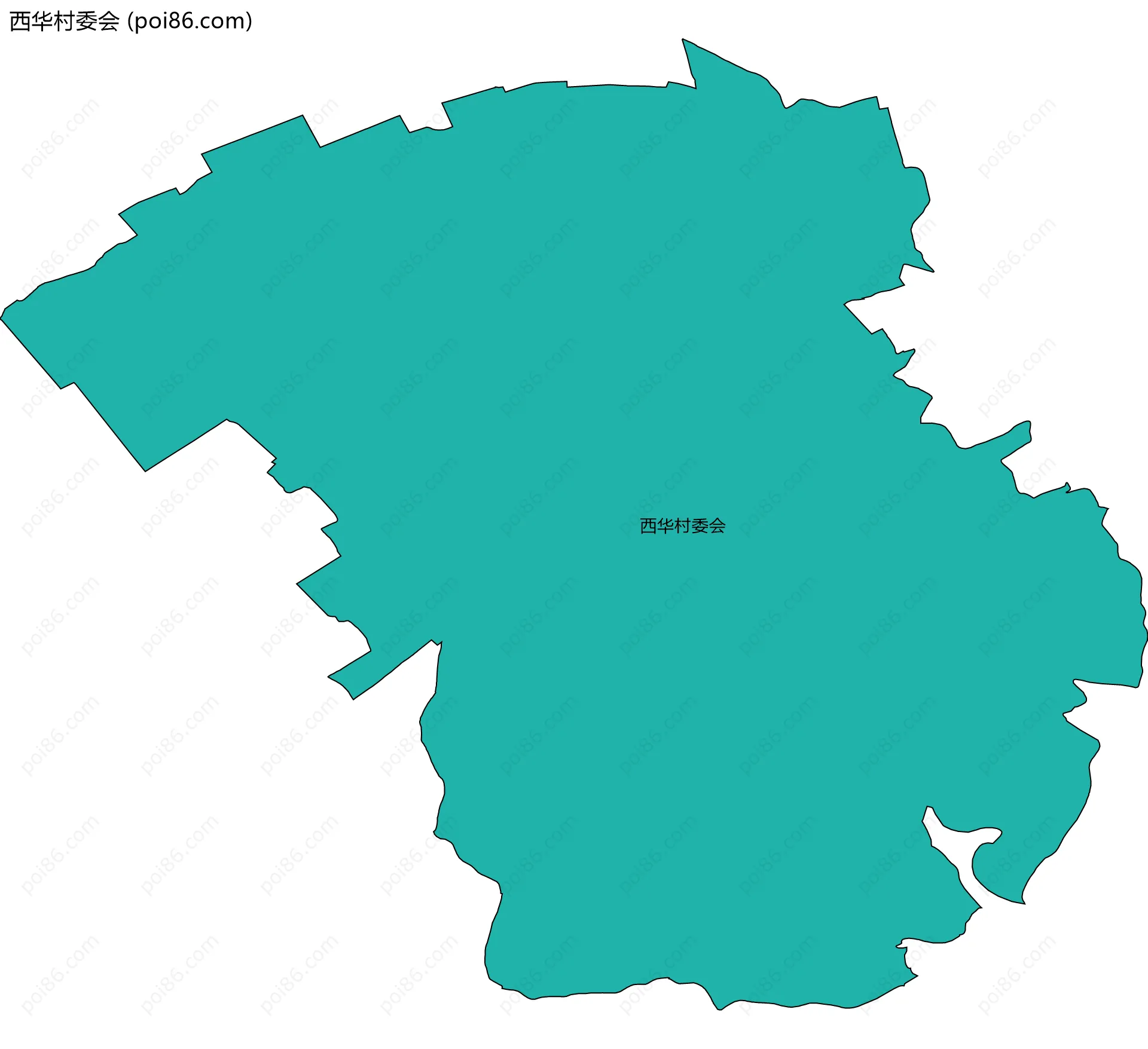 西华村委会边界地图