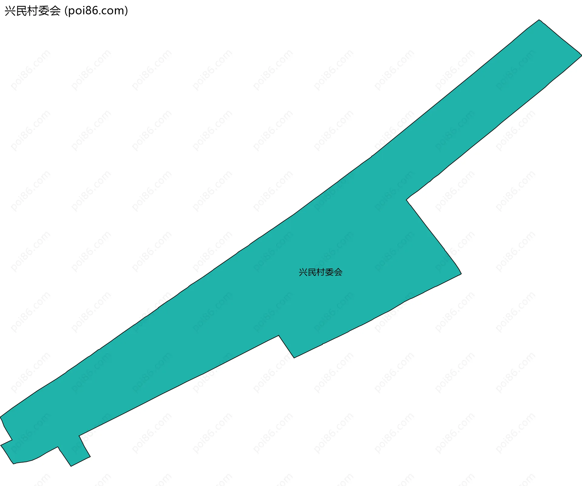 兴民村委会边界地图