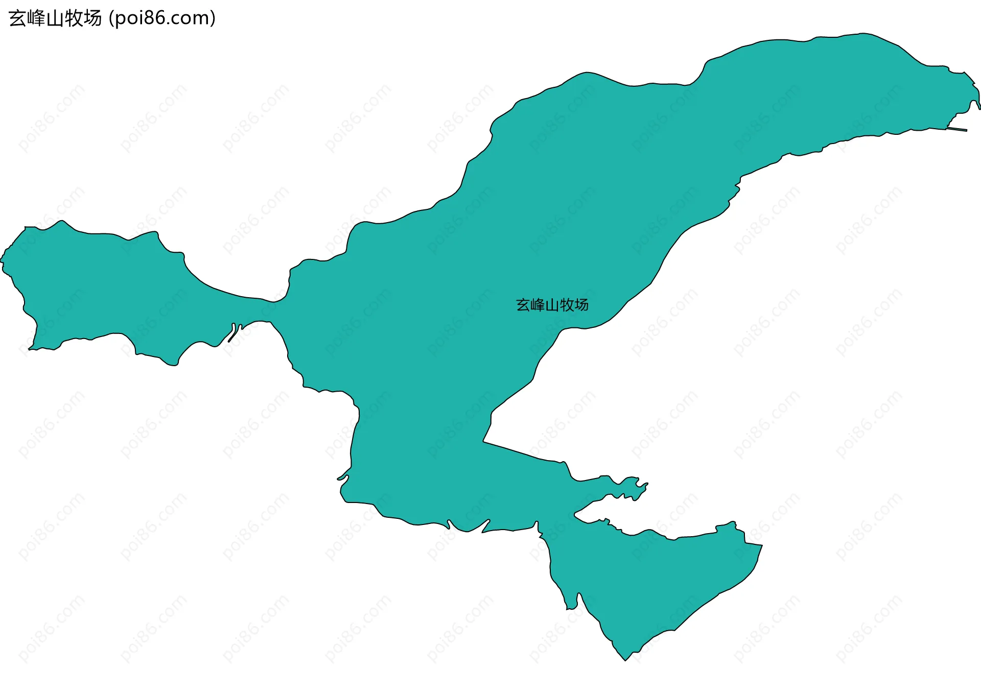 玄峰山牧场边界地图