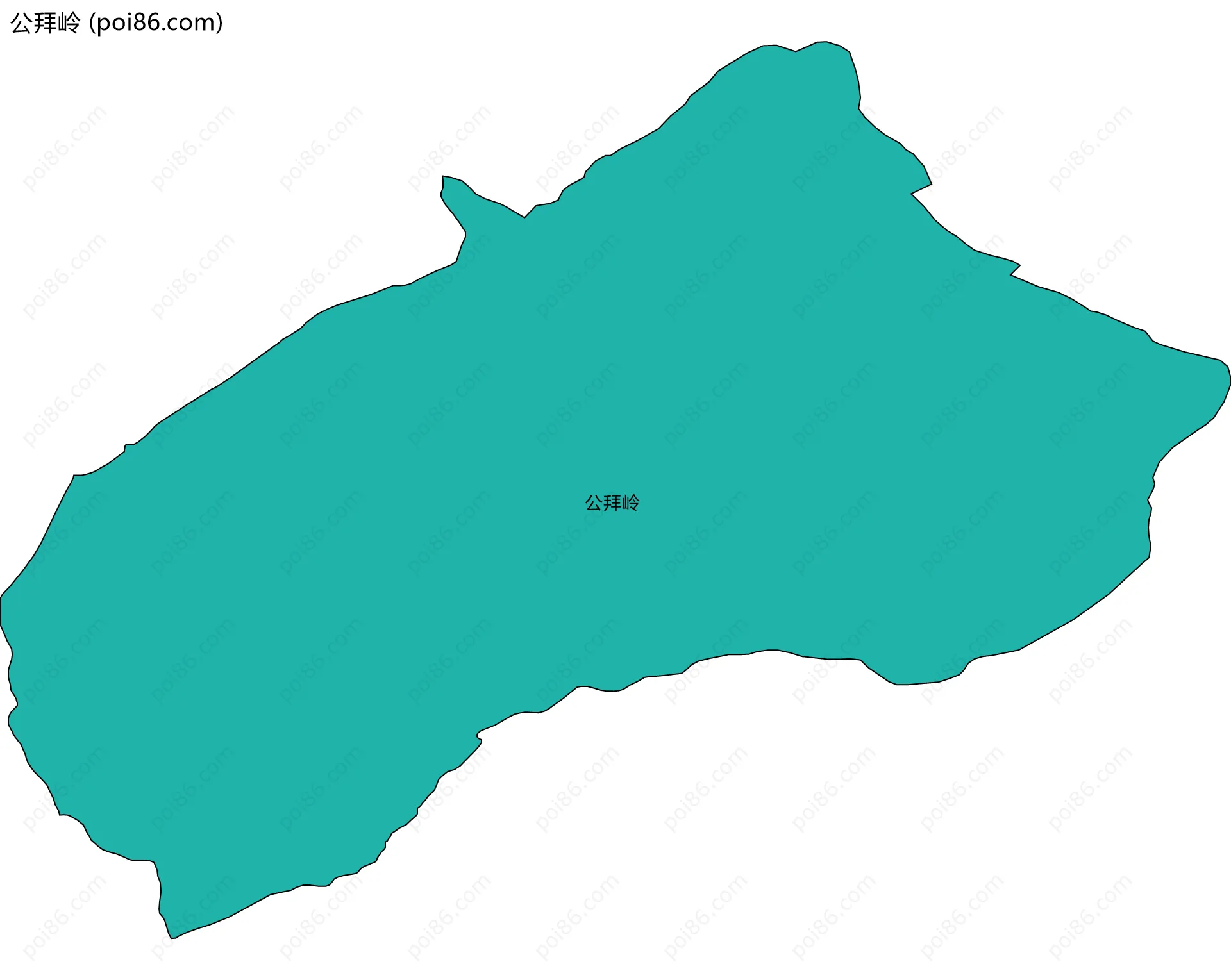 公拜岭边界地图