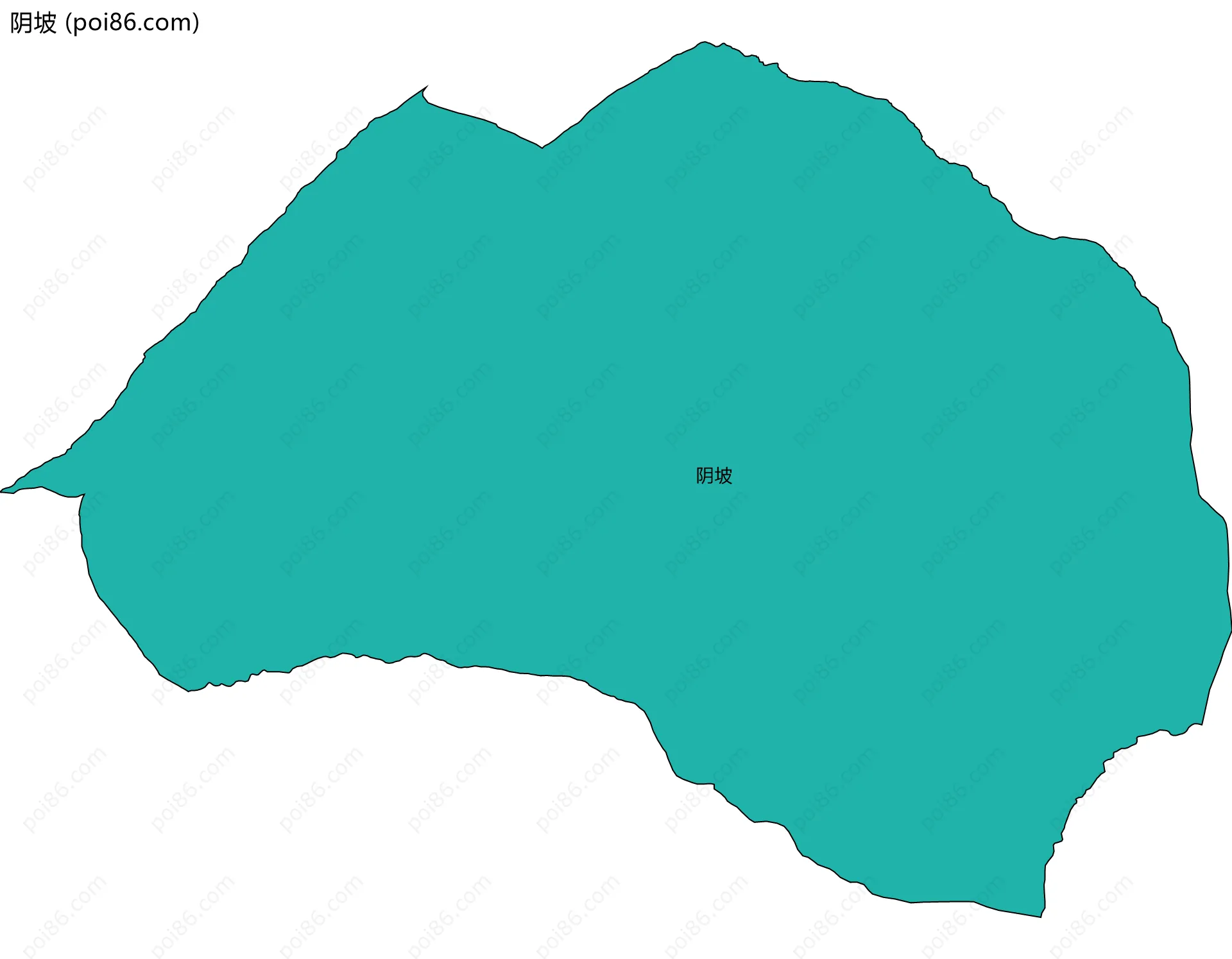 阴坡边界地图