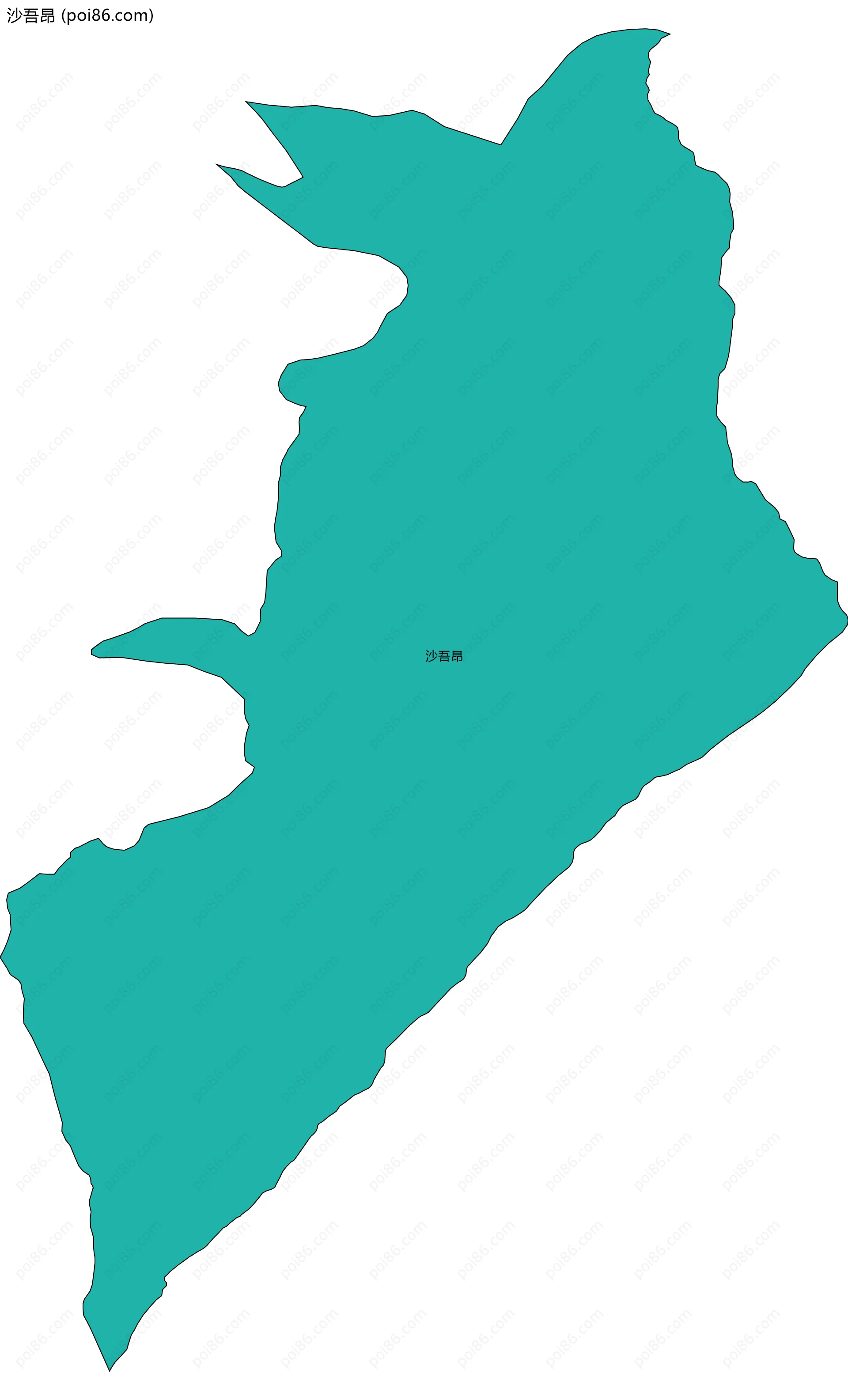 沙吾昂边界地图