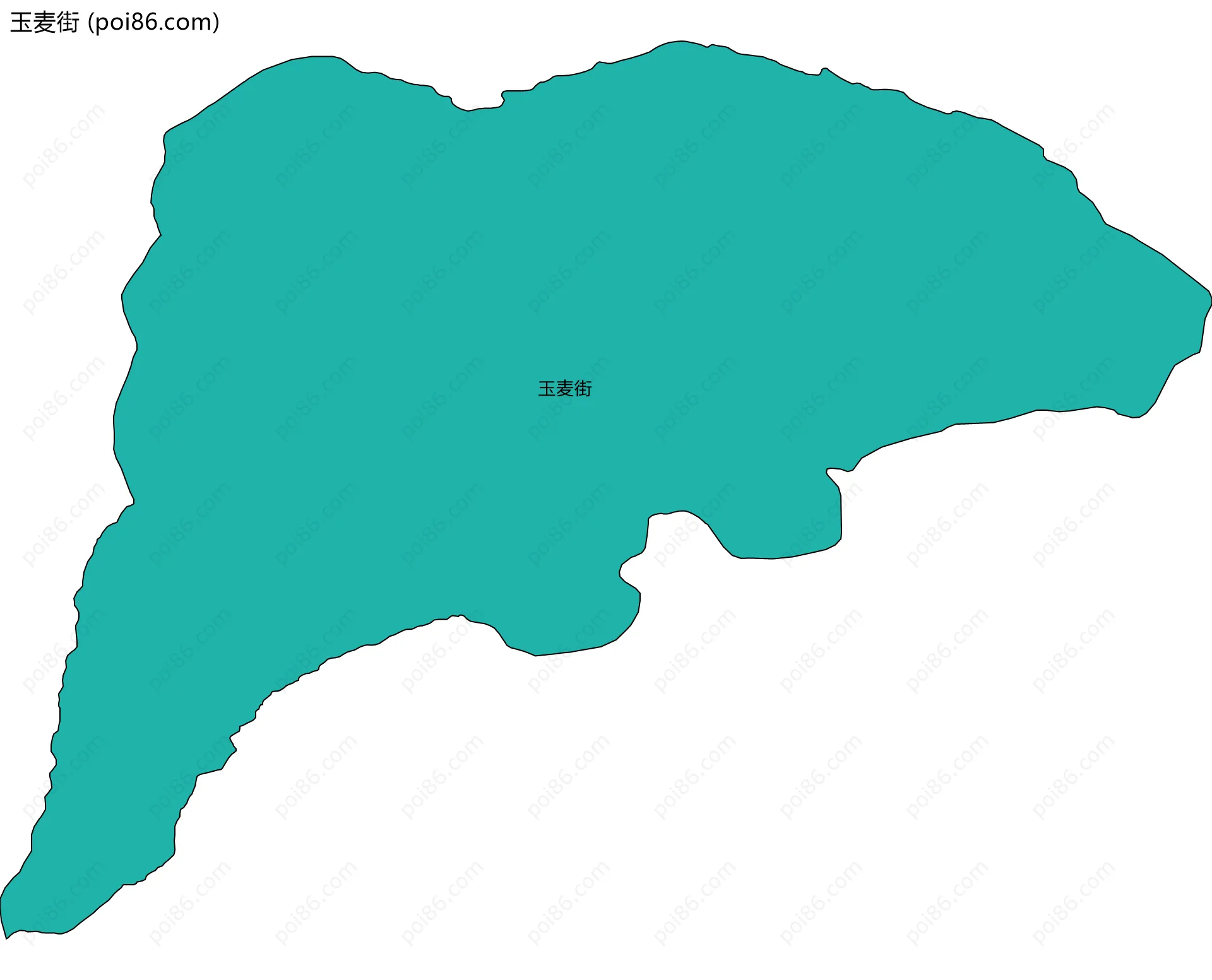 玉麦街边界地图