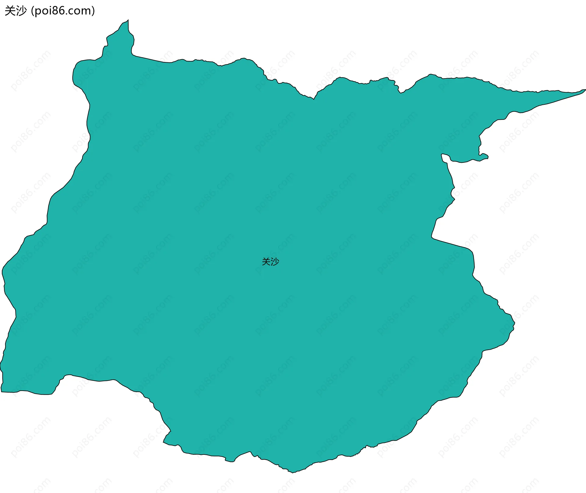 关沙边界地图