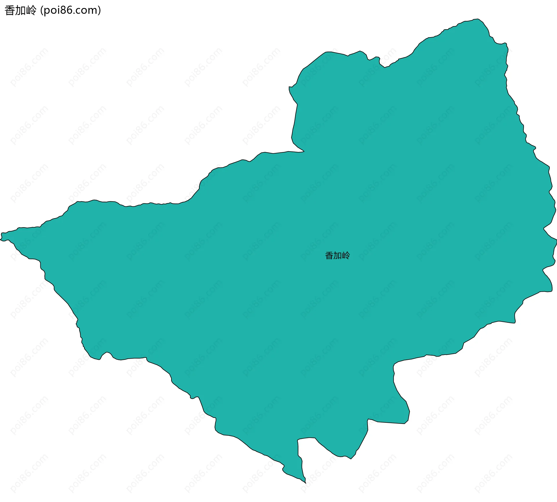 香加岭边界地图