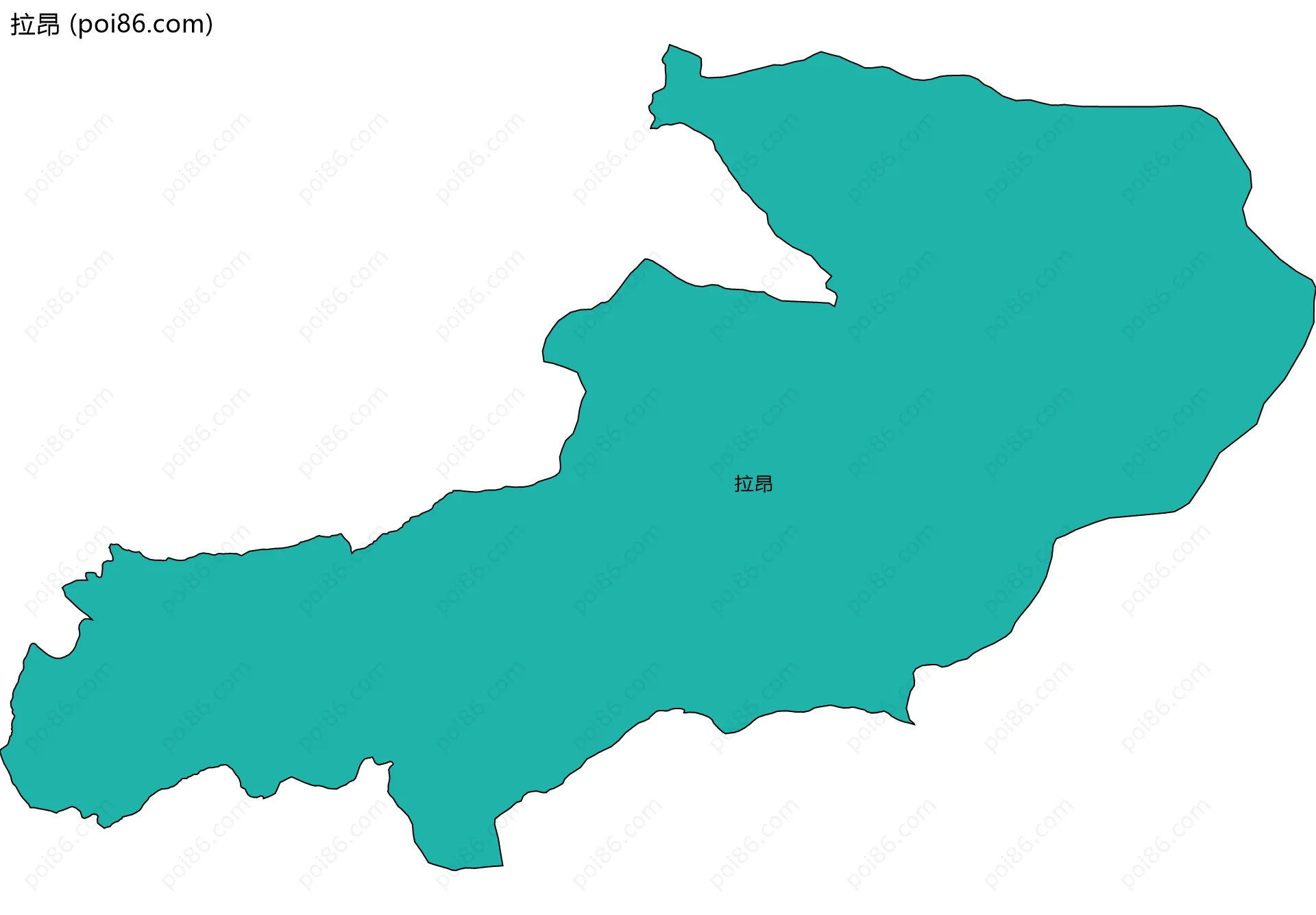 拉昂边界地图