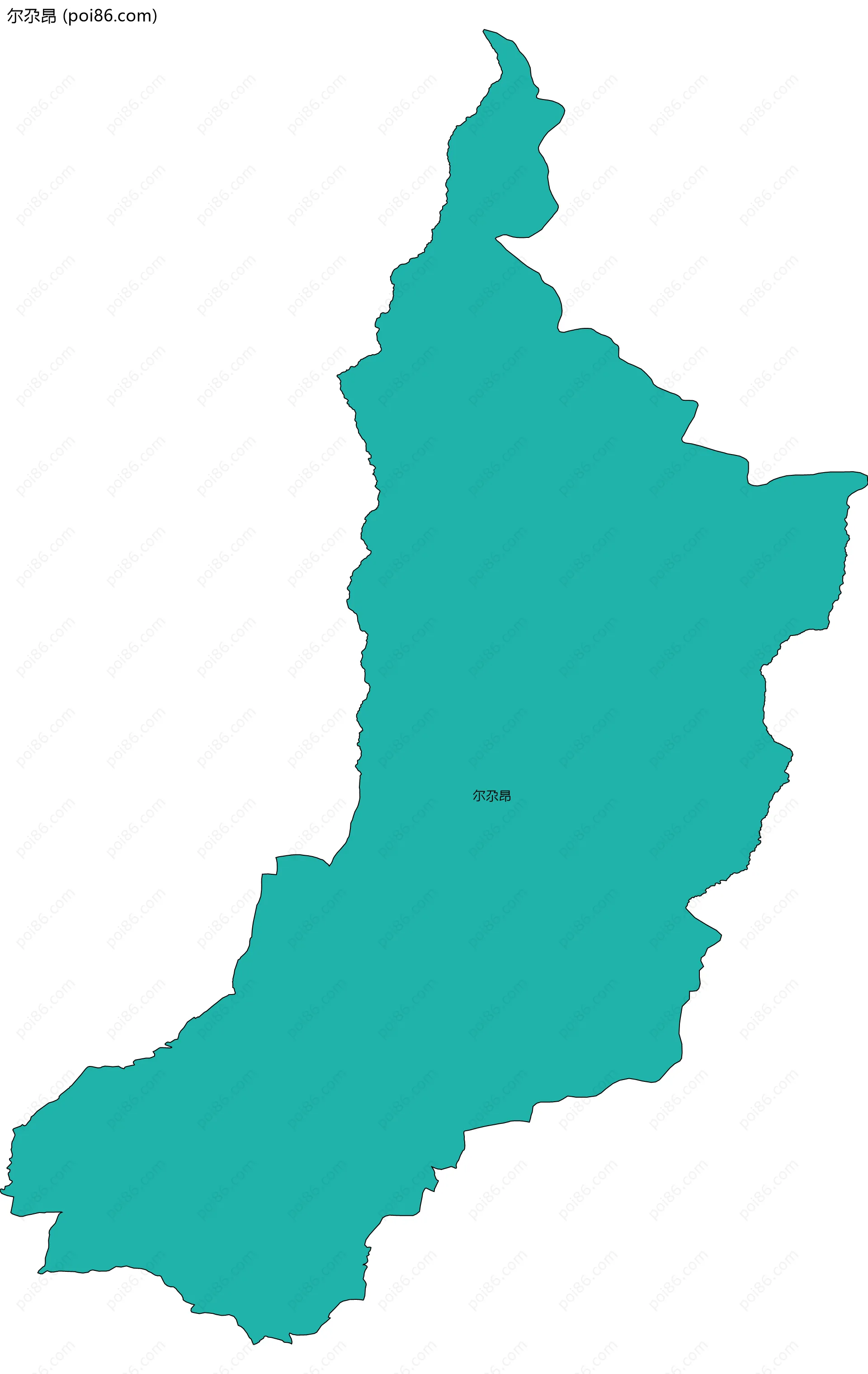 尔尕昂边界地图