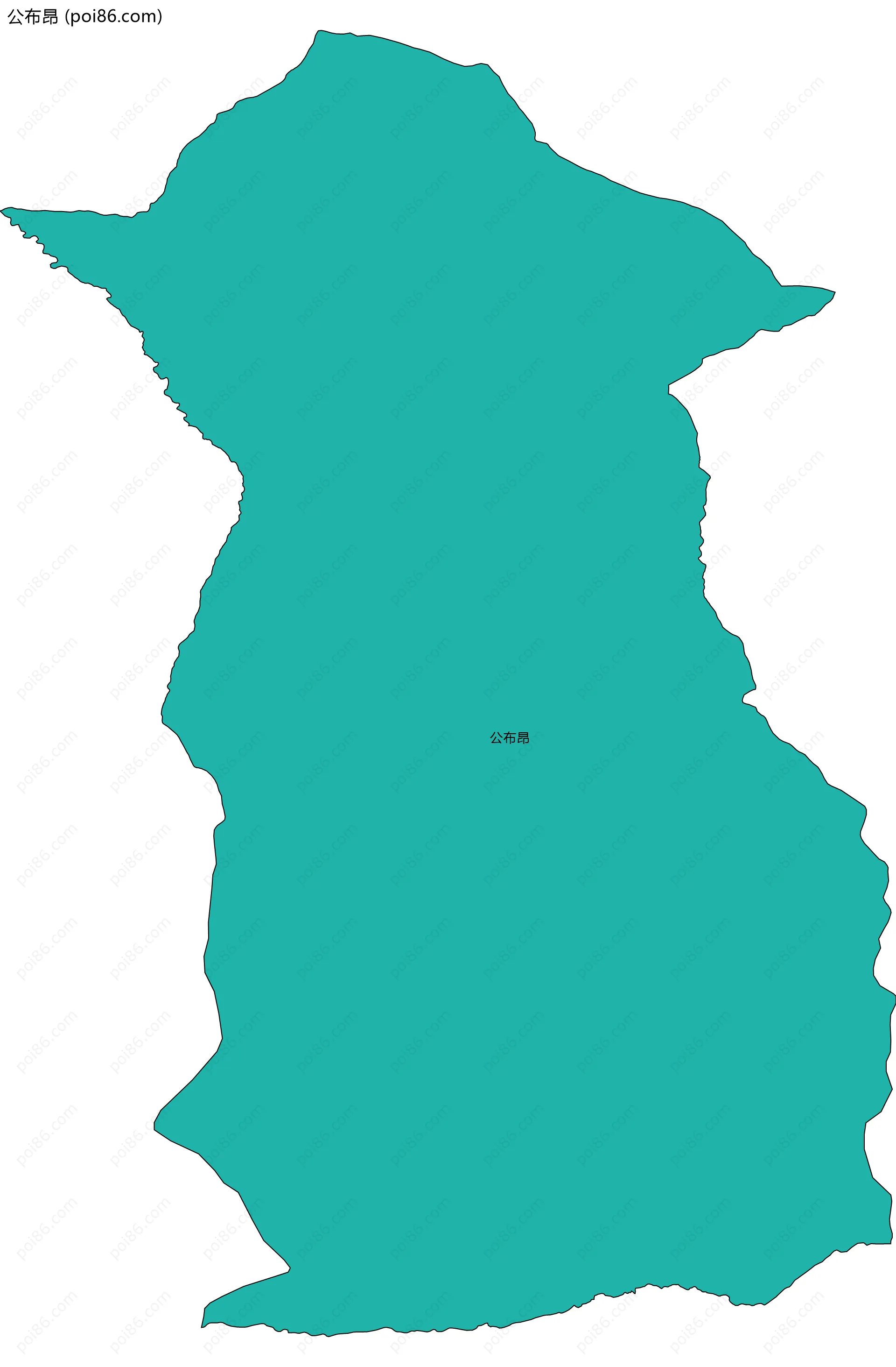 公布昂边界地图