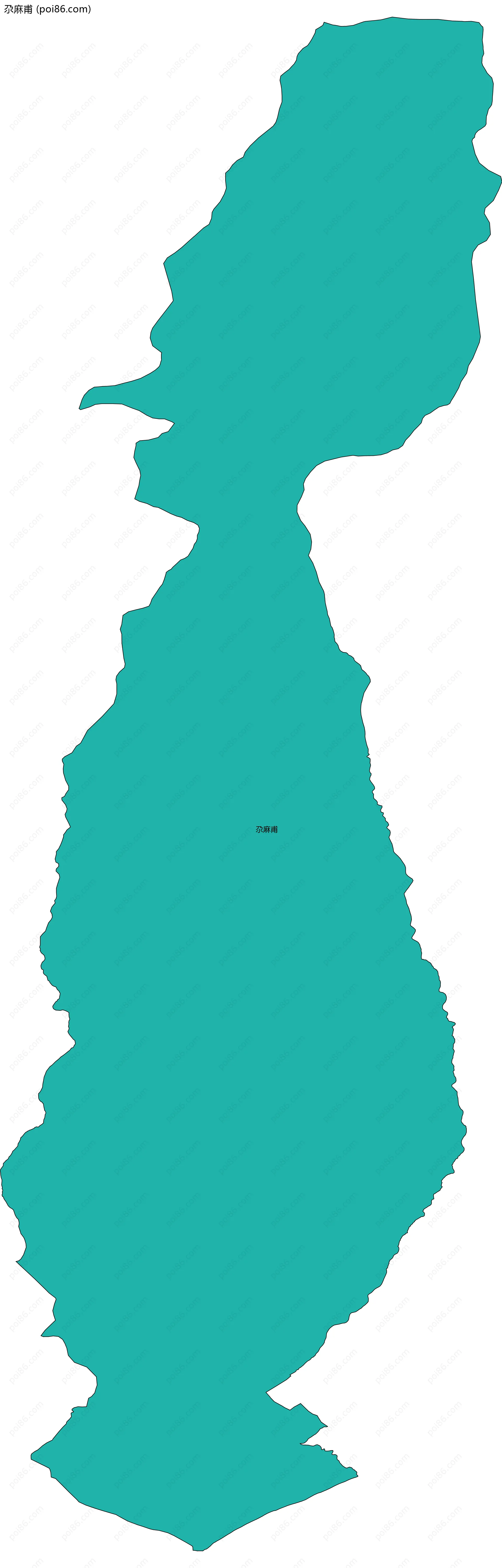 尕麻甫边界地图