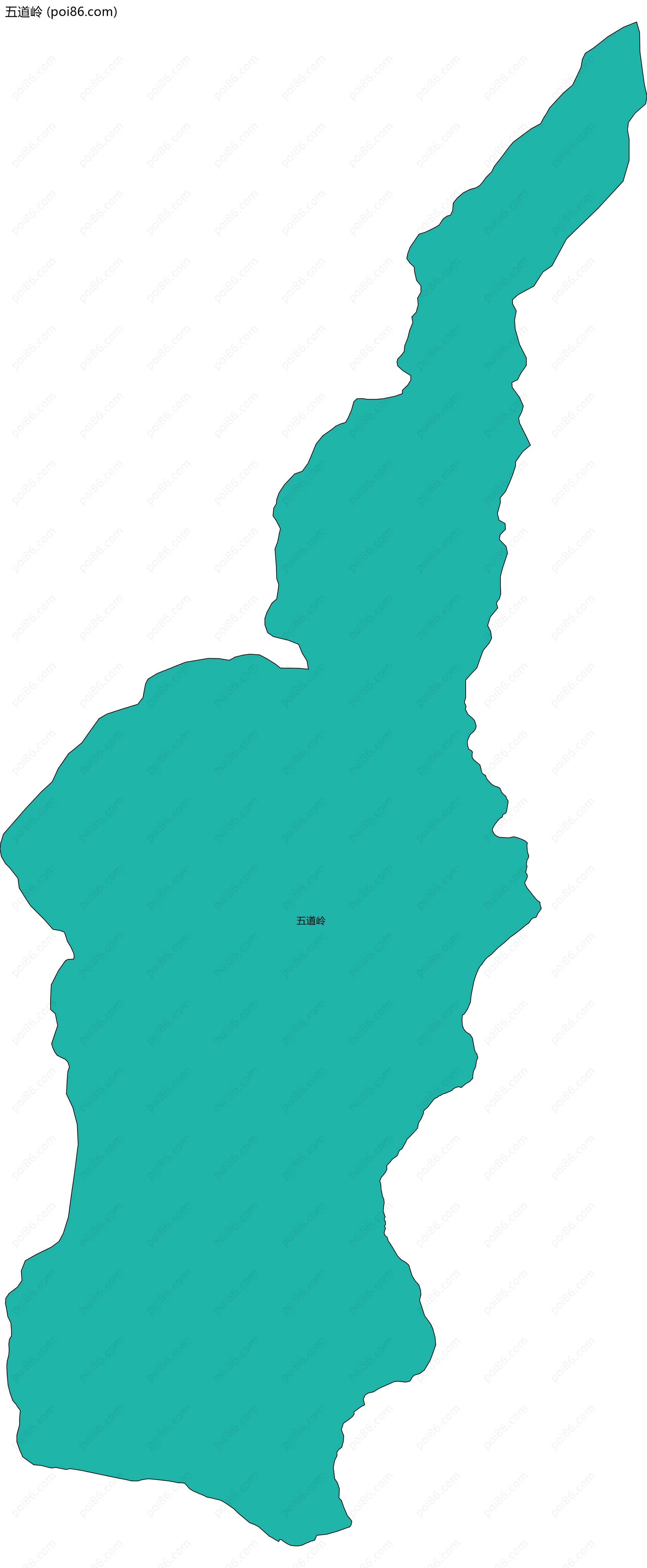 五道岭边界地图