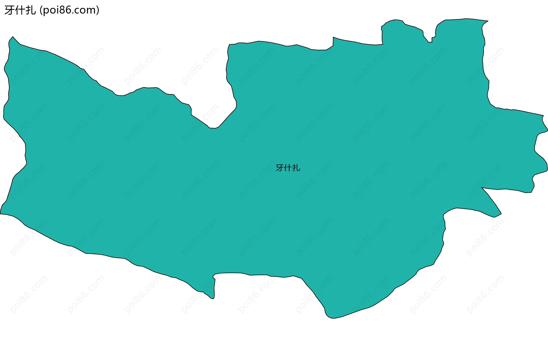 牙什扎边界地图