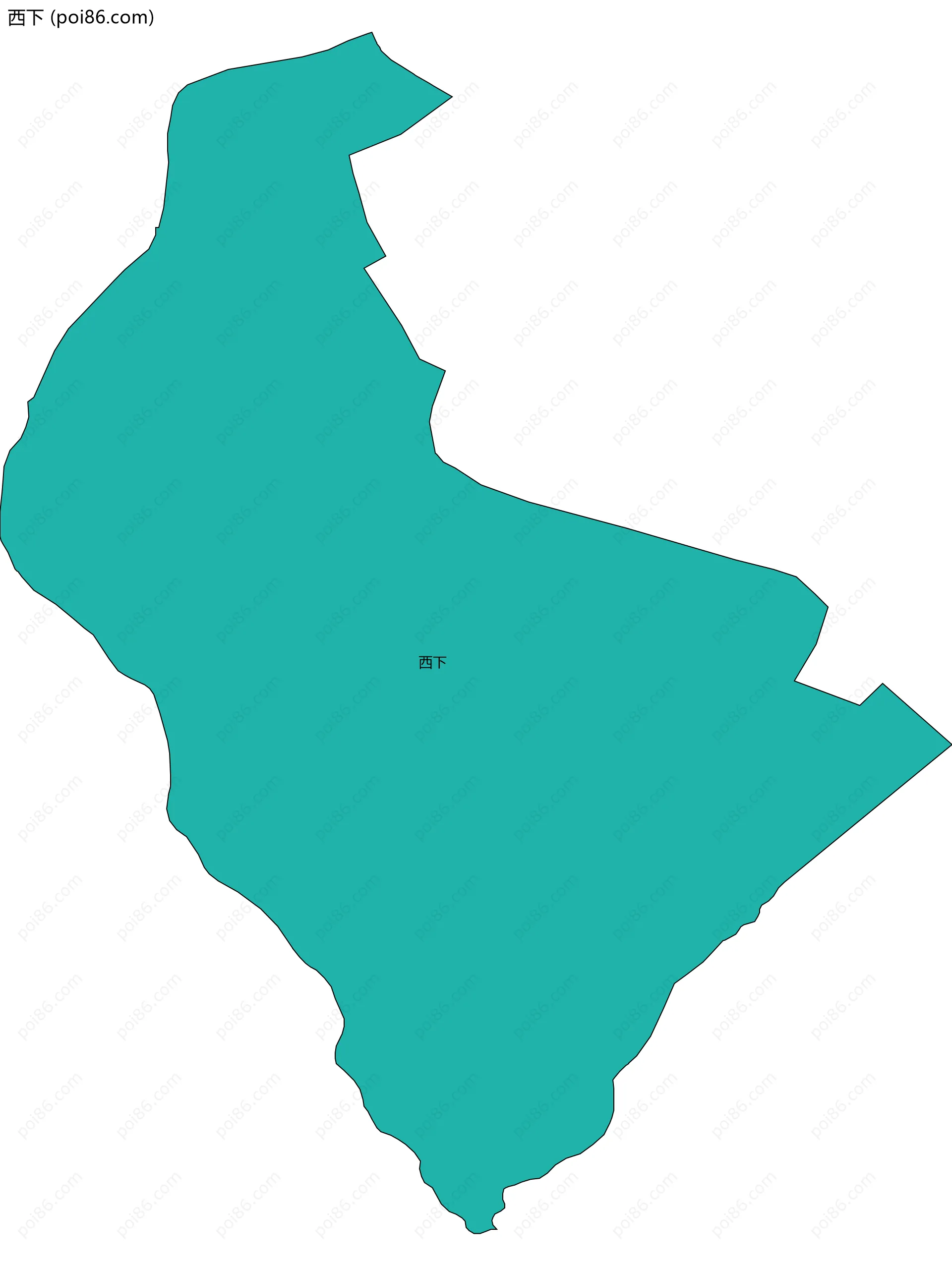 西下边界地图