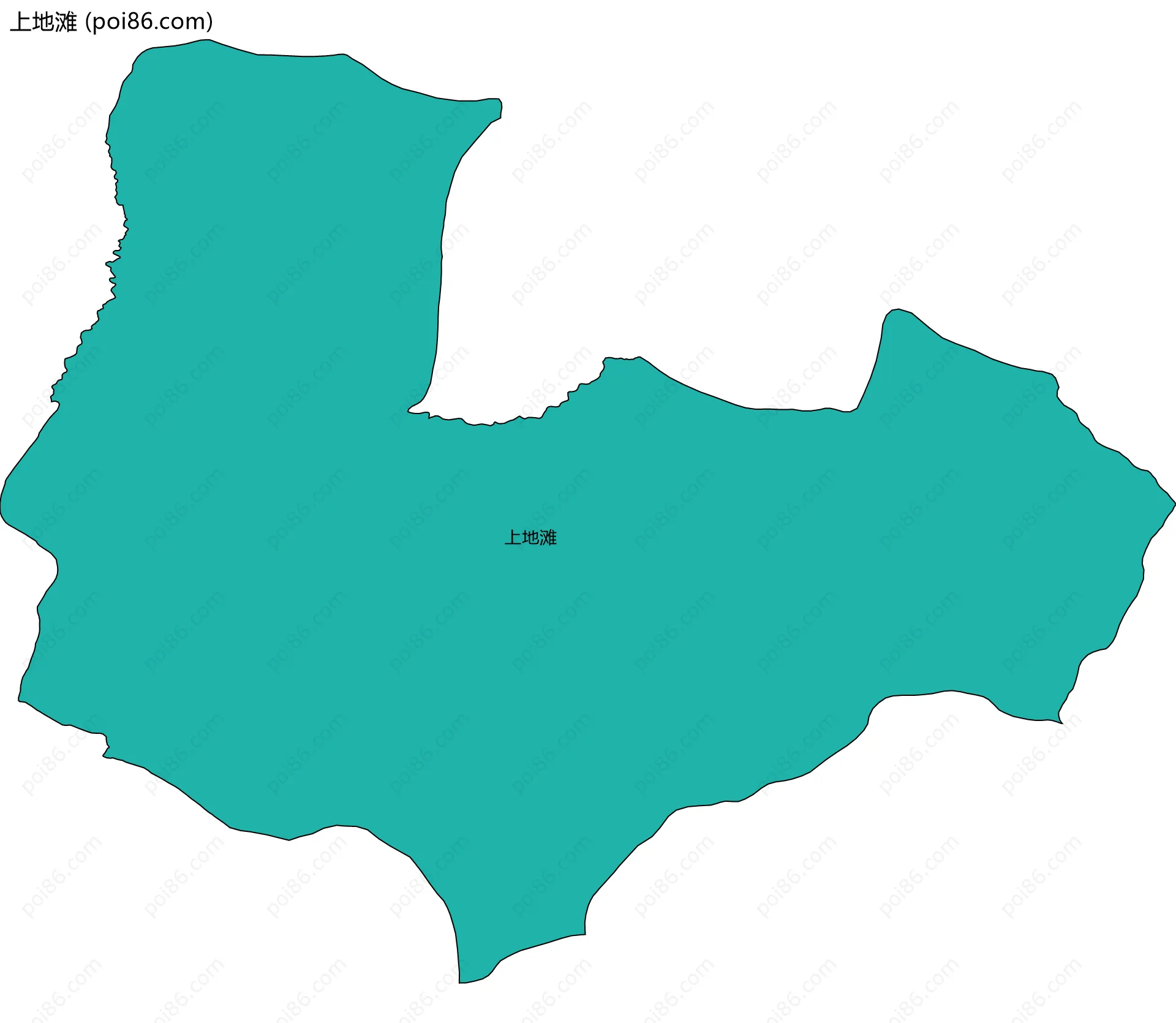 上地滩边界地图