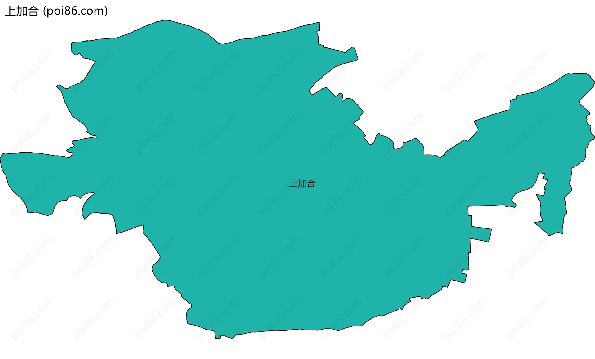 上加合边界地图