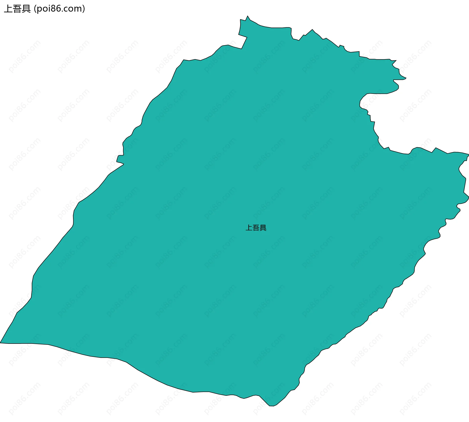 上吾具边界地图
