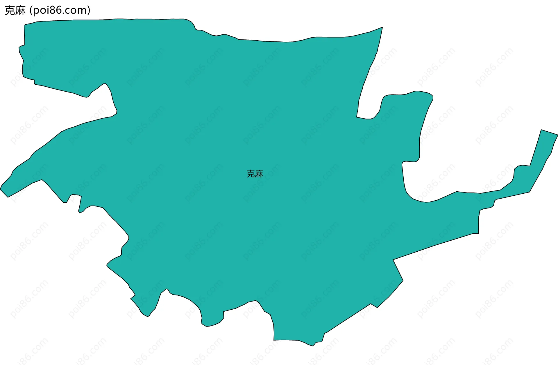 克麻边界地图