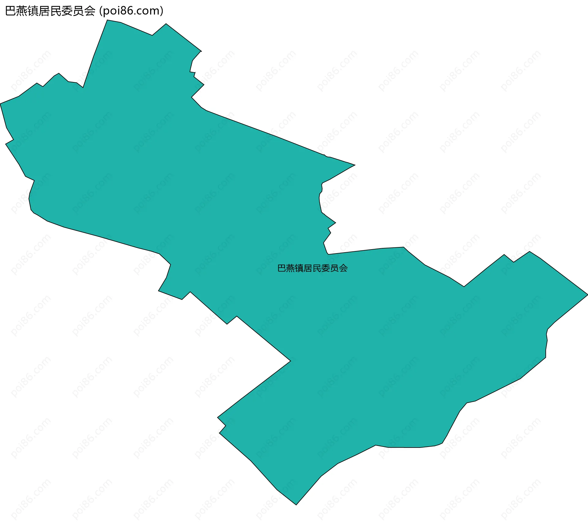 巴燕镇居民委员会边界地图