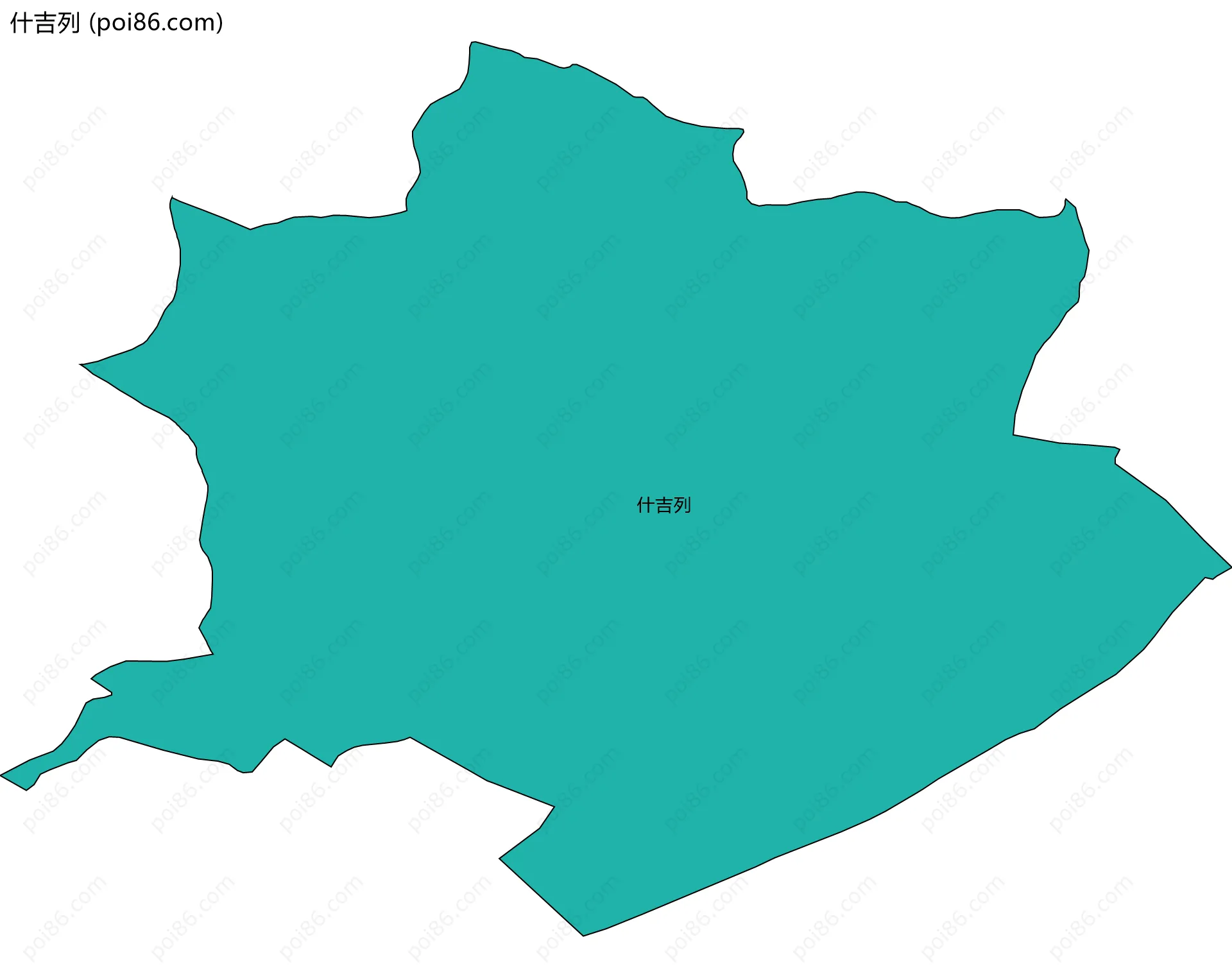 什吉列边界地图