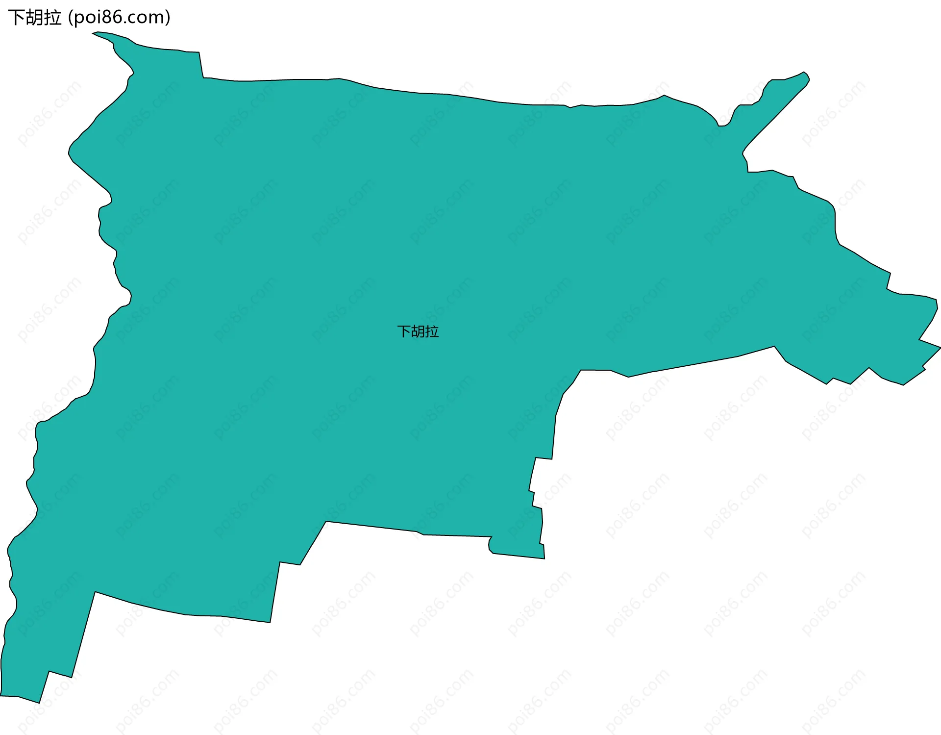 下胡拉边界地图
