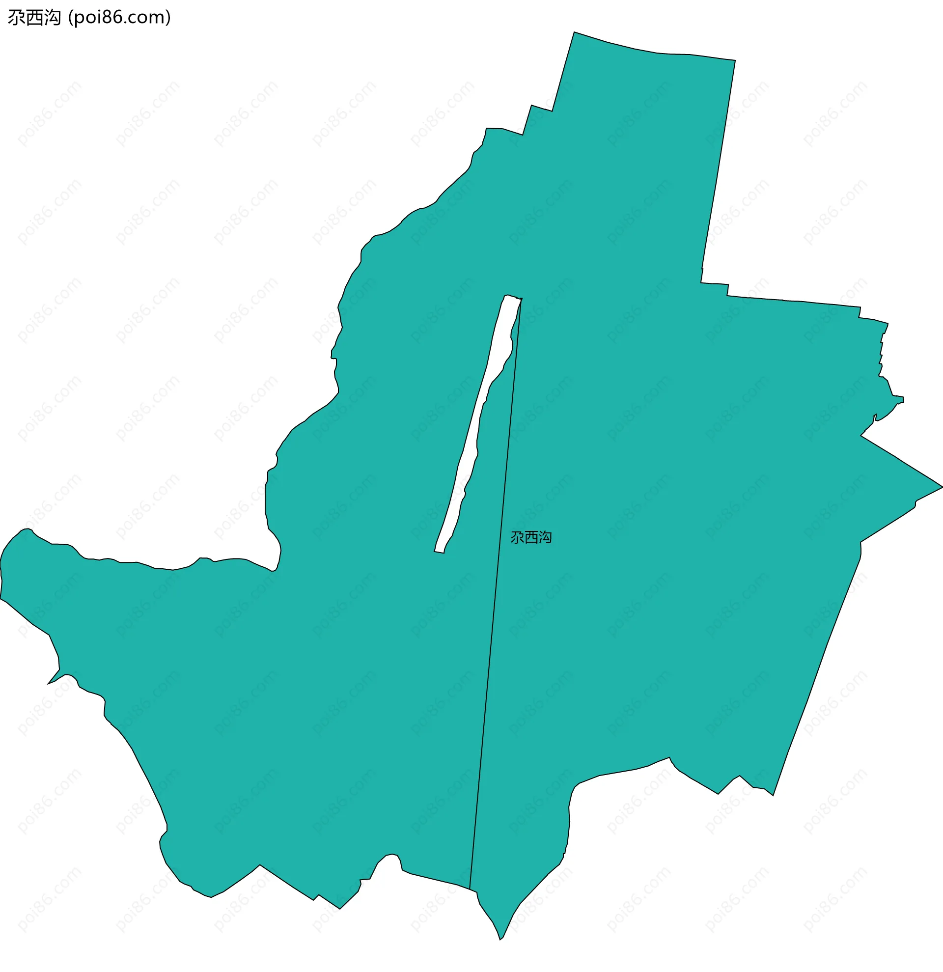 尕西沟边界地图