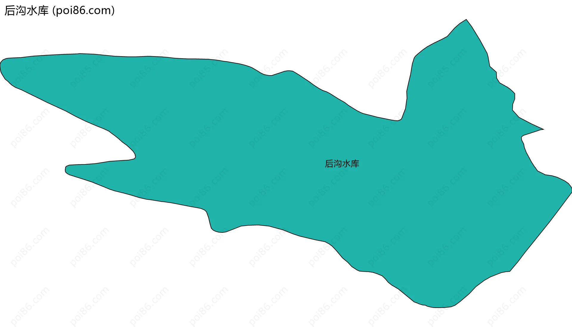 后沟水库边界地图